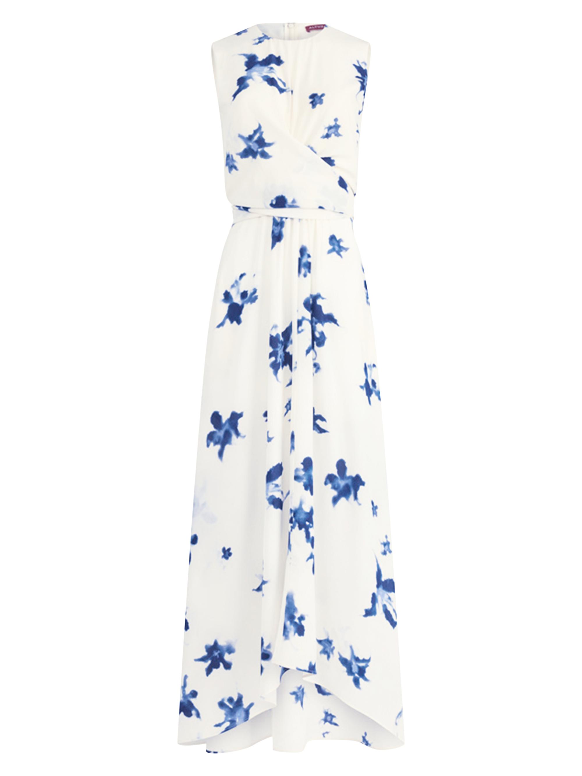 Altuzarra Women's Penny Floral Silk High-Low Dress - Berry Blue Flowers