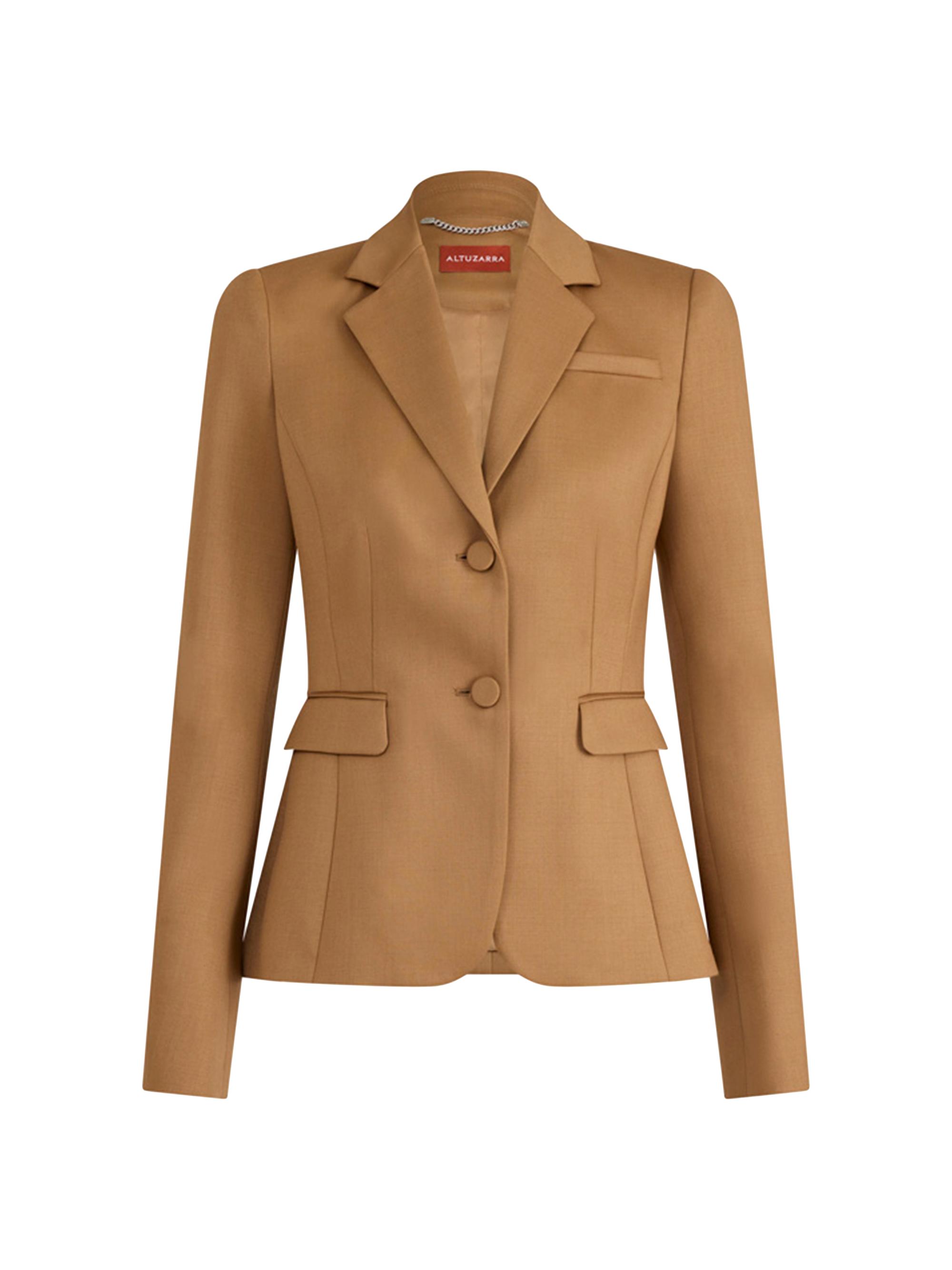 Altuzarra Women's Fenice Notch-Lapel Jacket - Saddle
