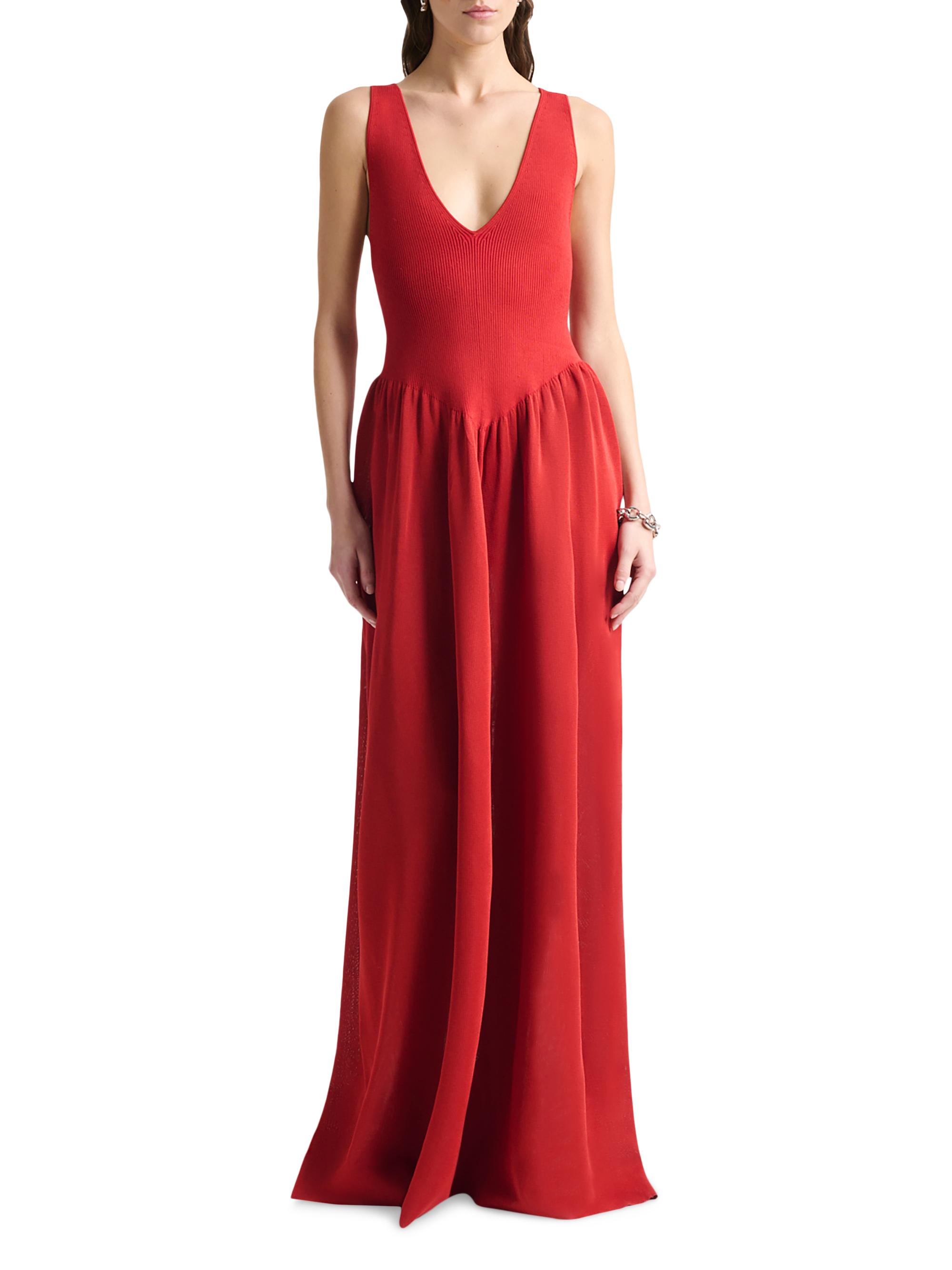 【新品未使用タグ付き】Viera Pintuck Tiered Dress Altuzarra Lollie Ribbed-Bodice Maxi Dress | Saks Fifth Avenue