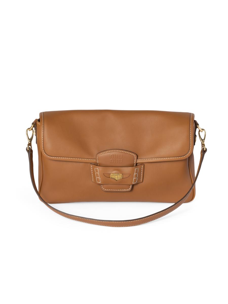 Miu Miu Penny Leather Shoulder Bag | Saks Fifth Avenue