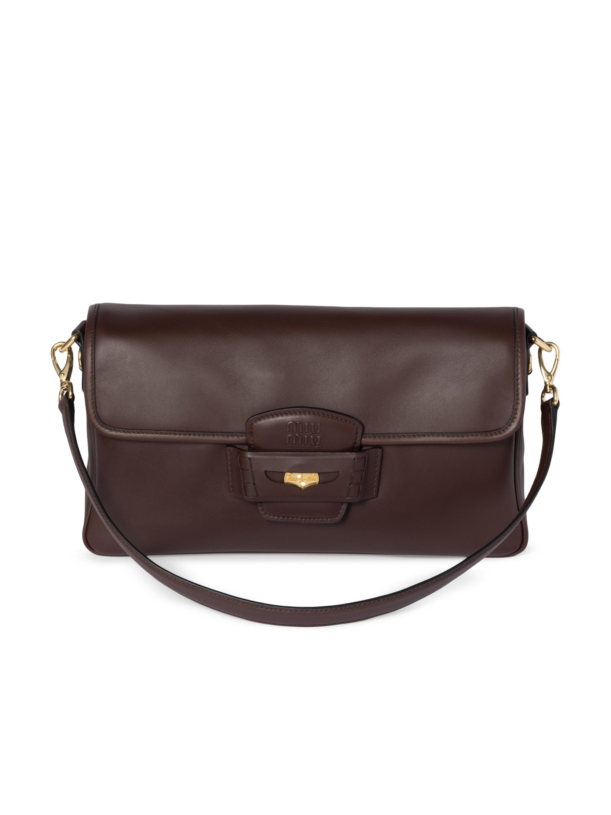 Miu Miu Penny Leather Shoulder Bag | Saks Fifth Avenue
