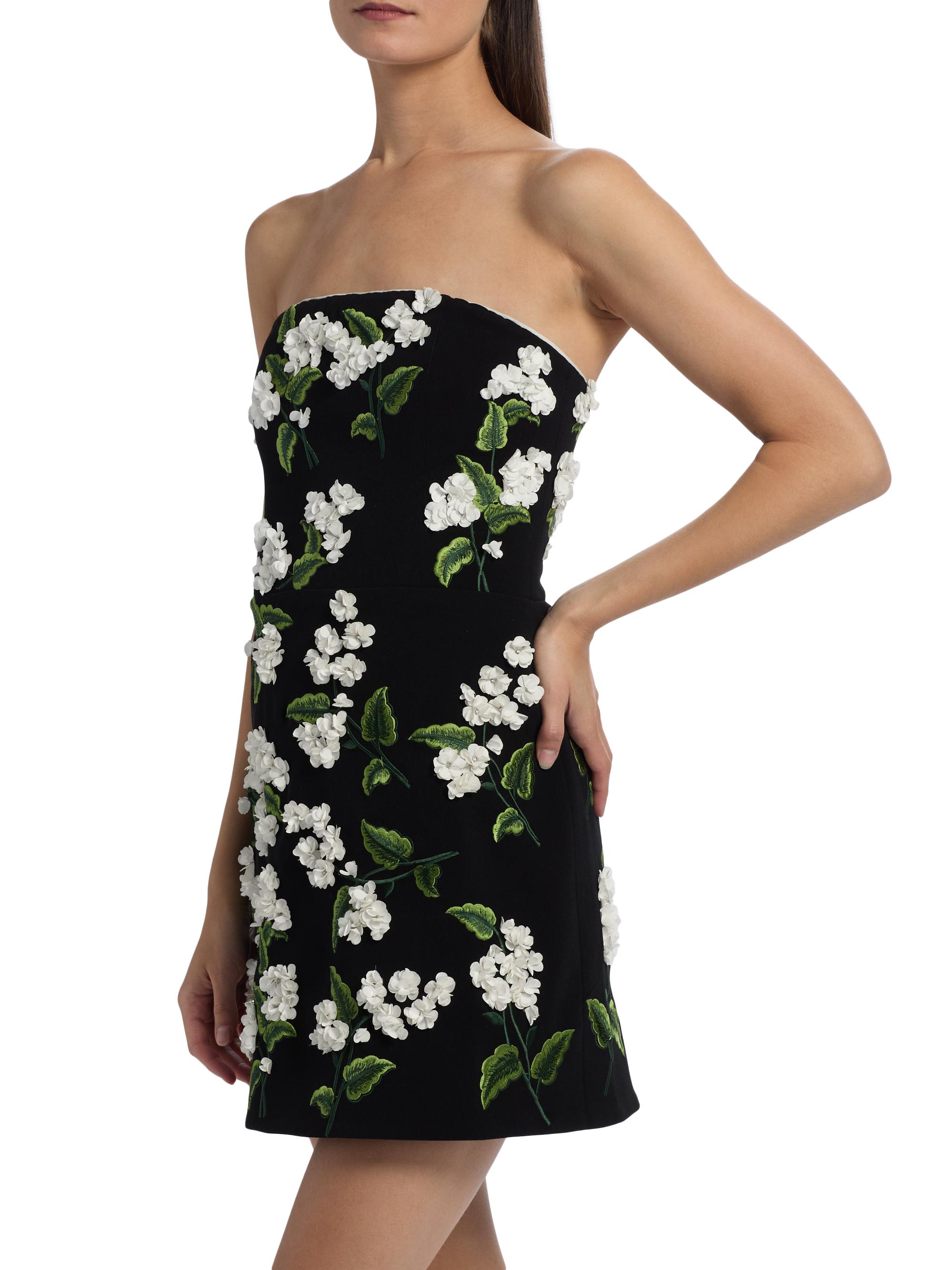 Velia Floral Appliqué Bandeau Minidress