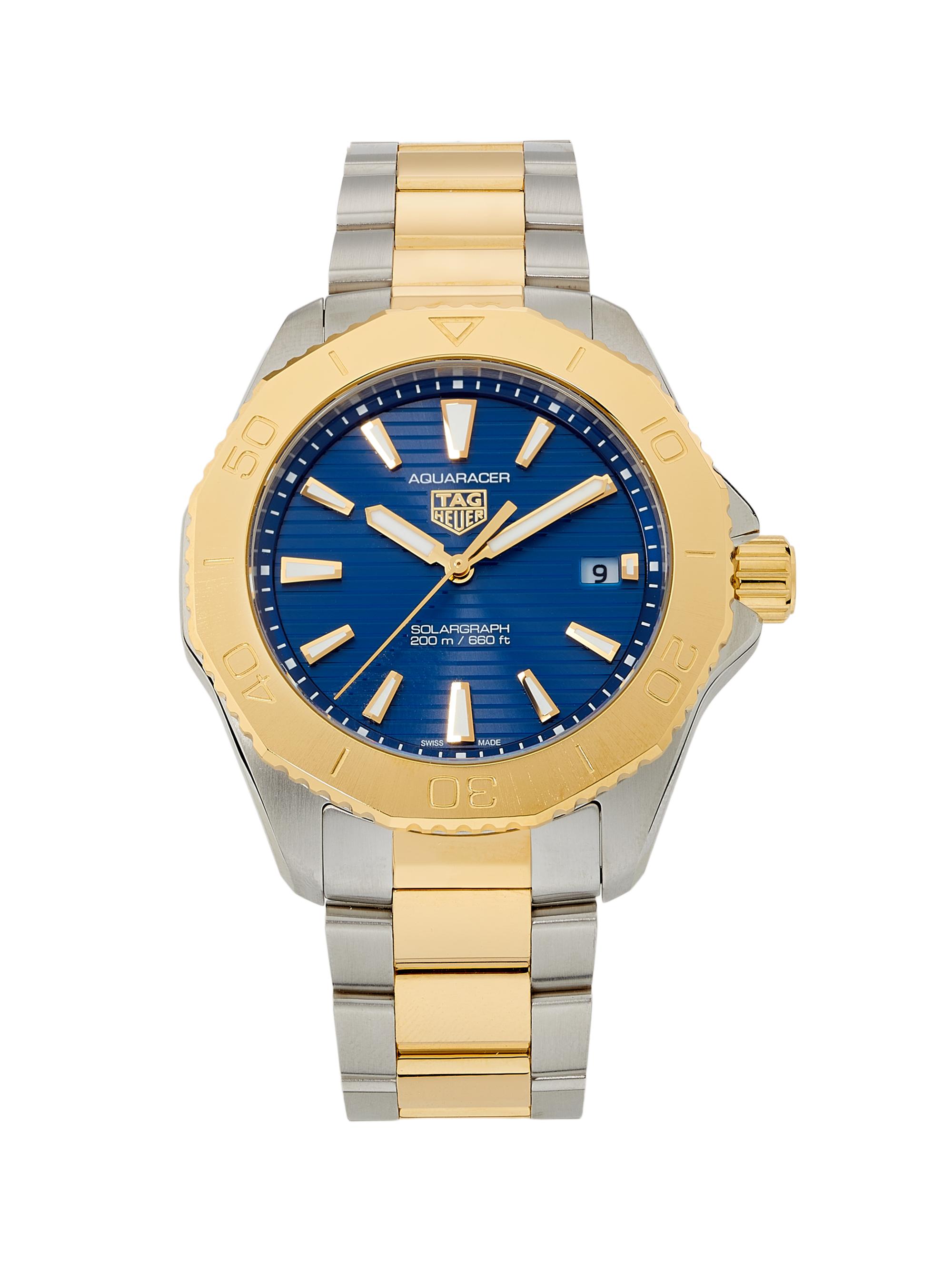 TAG Heuer Aquaracer Stainless Steel 18K Yellow Gold Bracelet