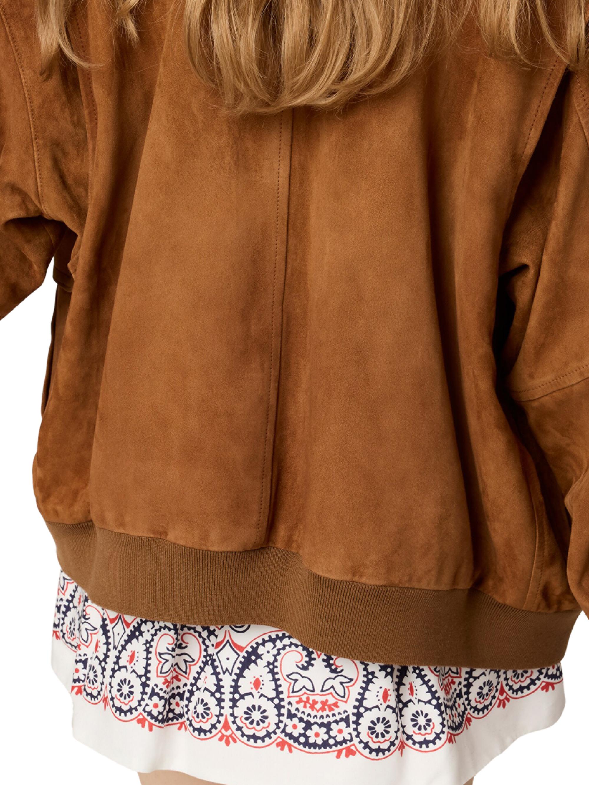 Miu Miu Suede Blouson Jacket | Saks Fifth Avenue