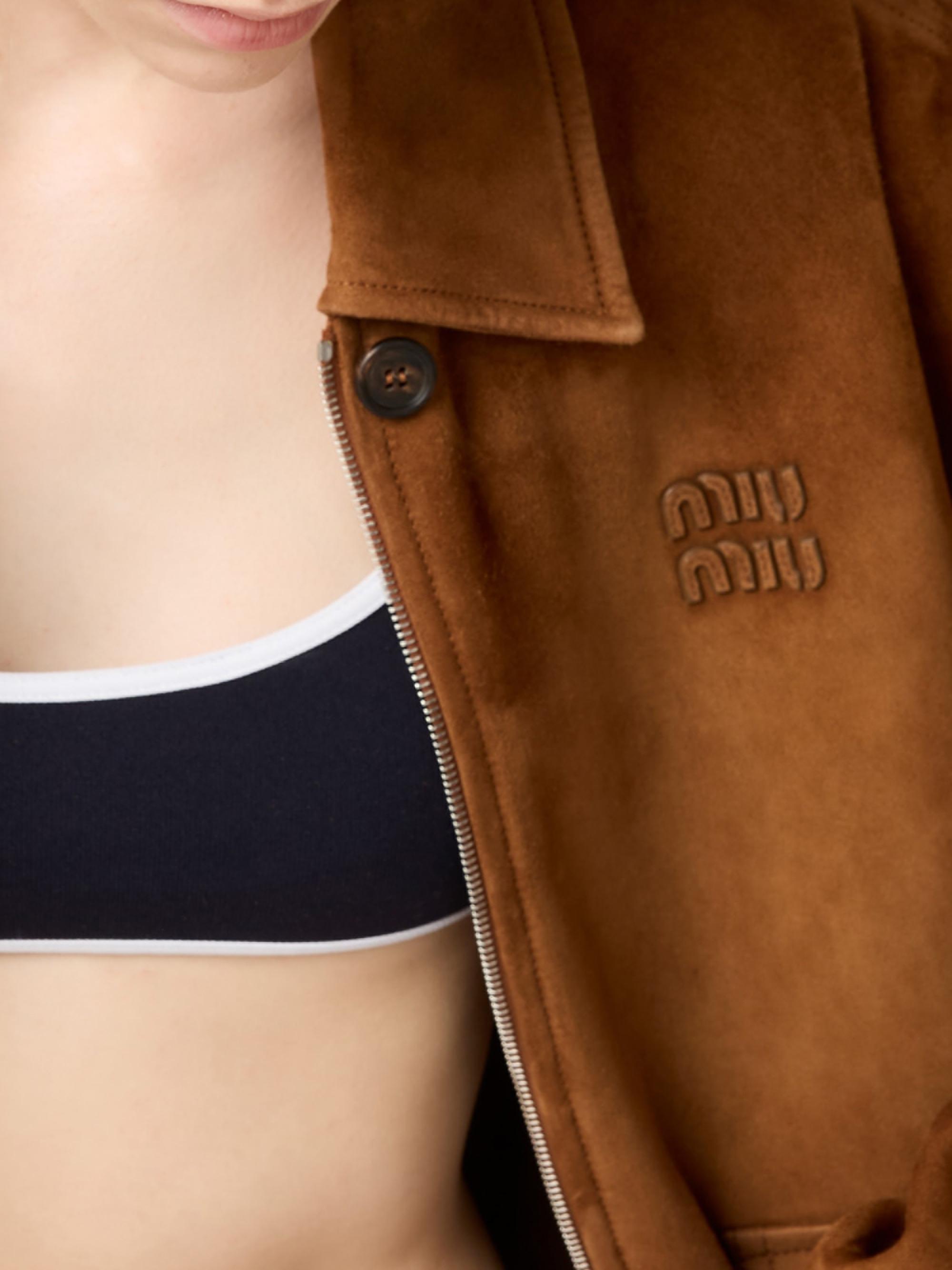 Miu Miu Suede Blouson Jacket | Saks Fifth Avenue