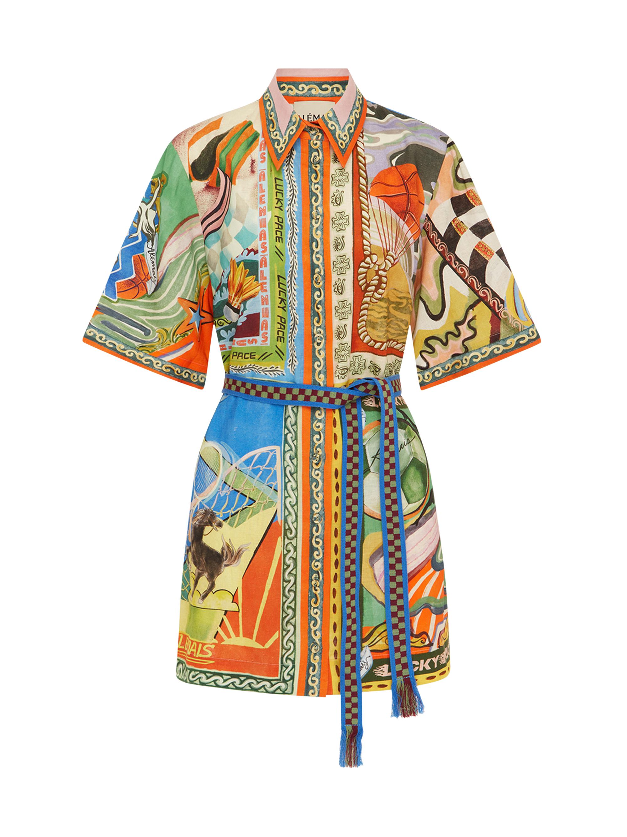 ALEMAIS Women's Lucky Pace Linen Shirtdress