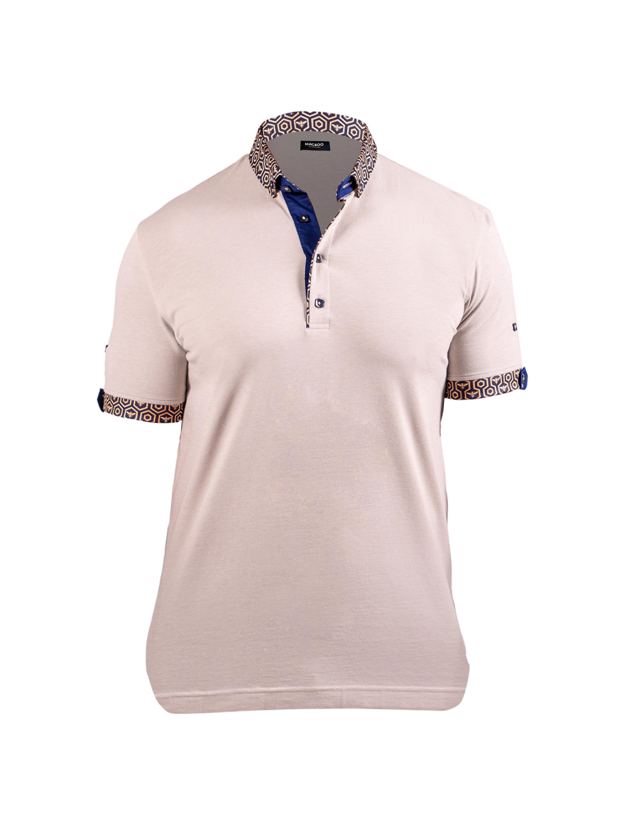 Maceoo Men's Polo Collar Solid Shirt - Grey