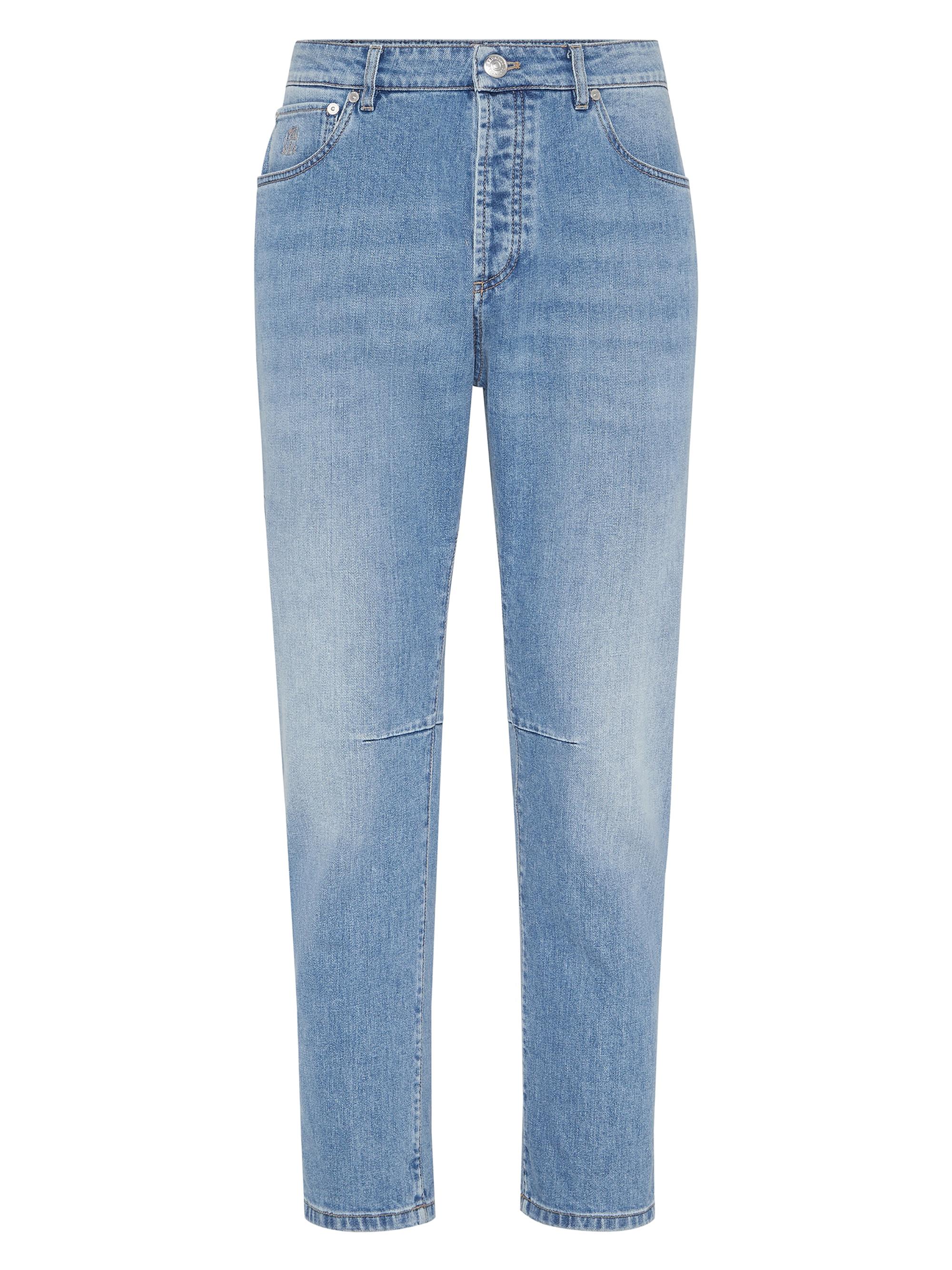 Brunello Cucinelli Comfort Grayscale Denim Iconic Fit Five Pocket