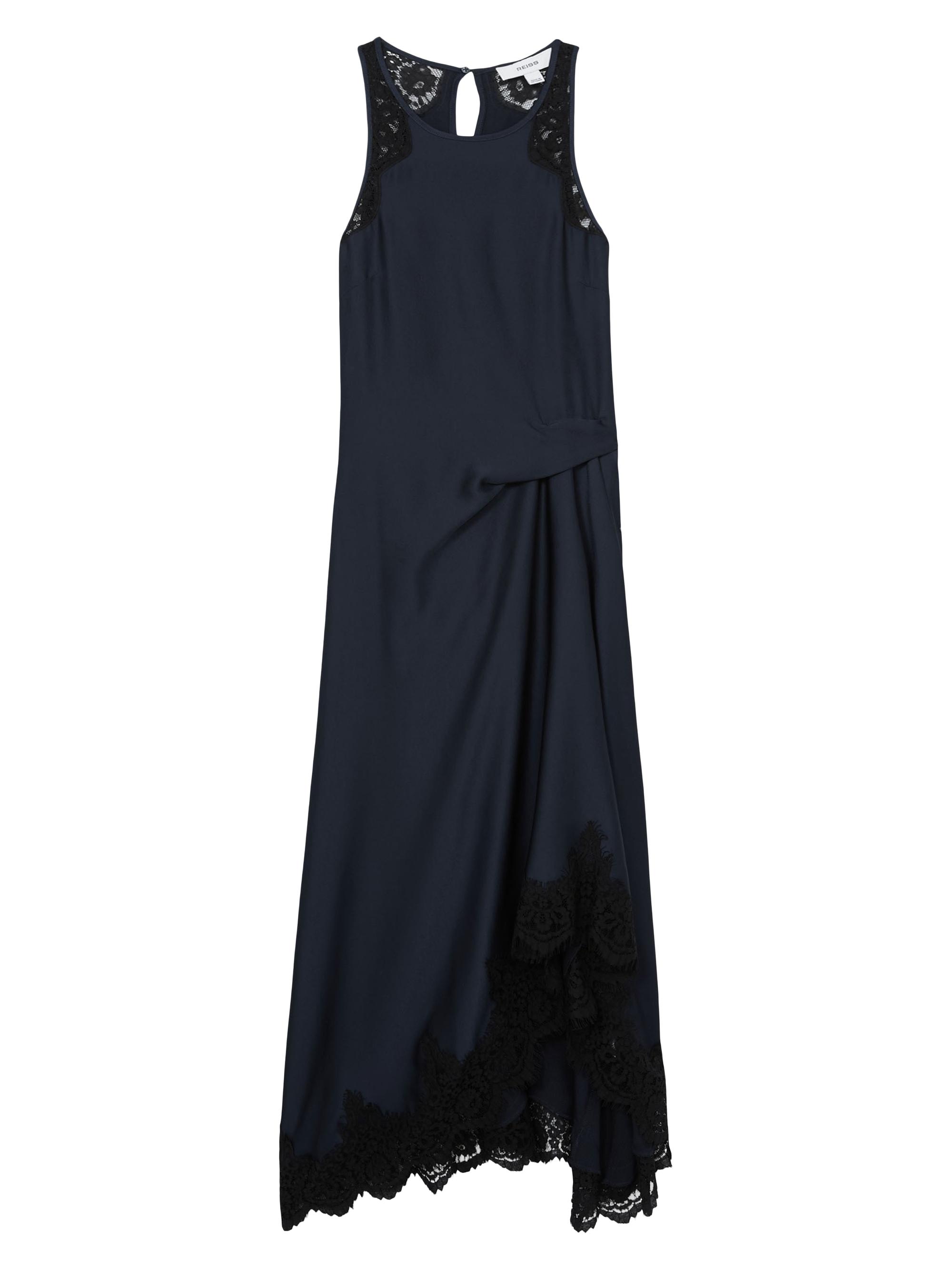 Reiss Women's Anais Lace-Trim Cocktail Dress - Navy