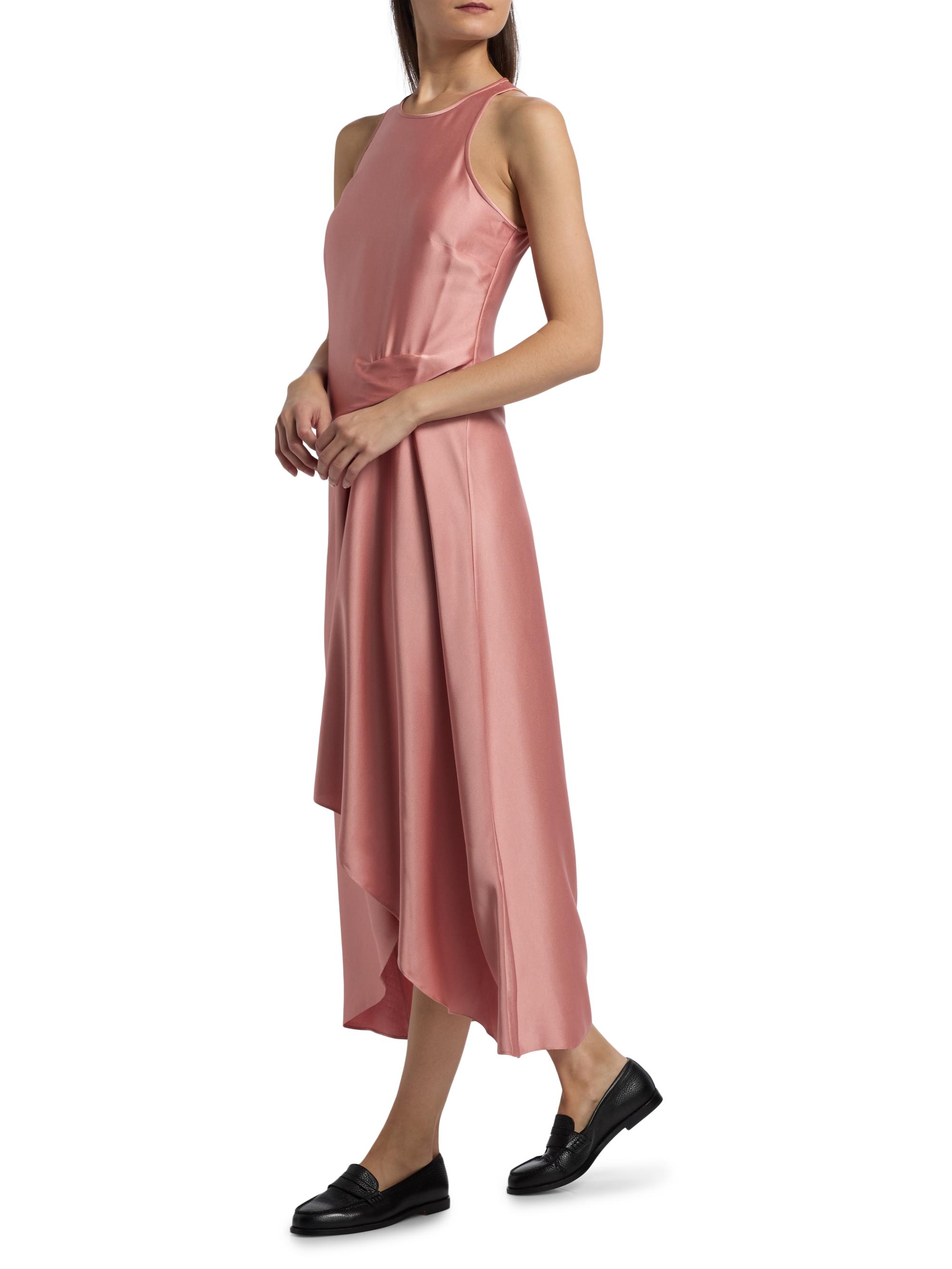 reiss micah satin dress REISS Petite Micah Drape Occasion Dress