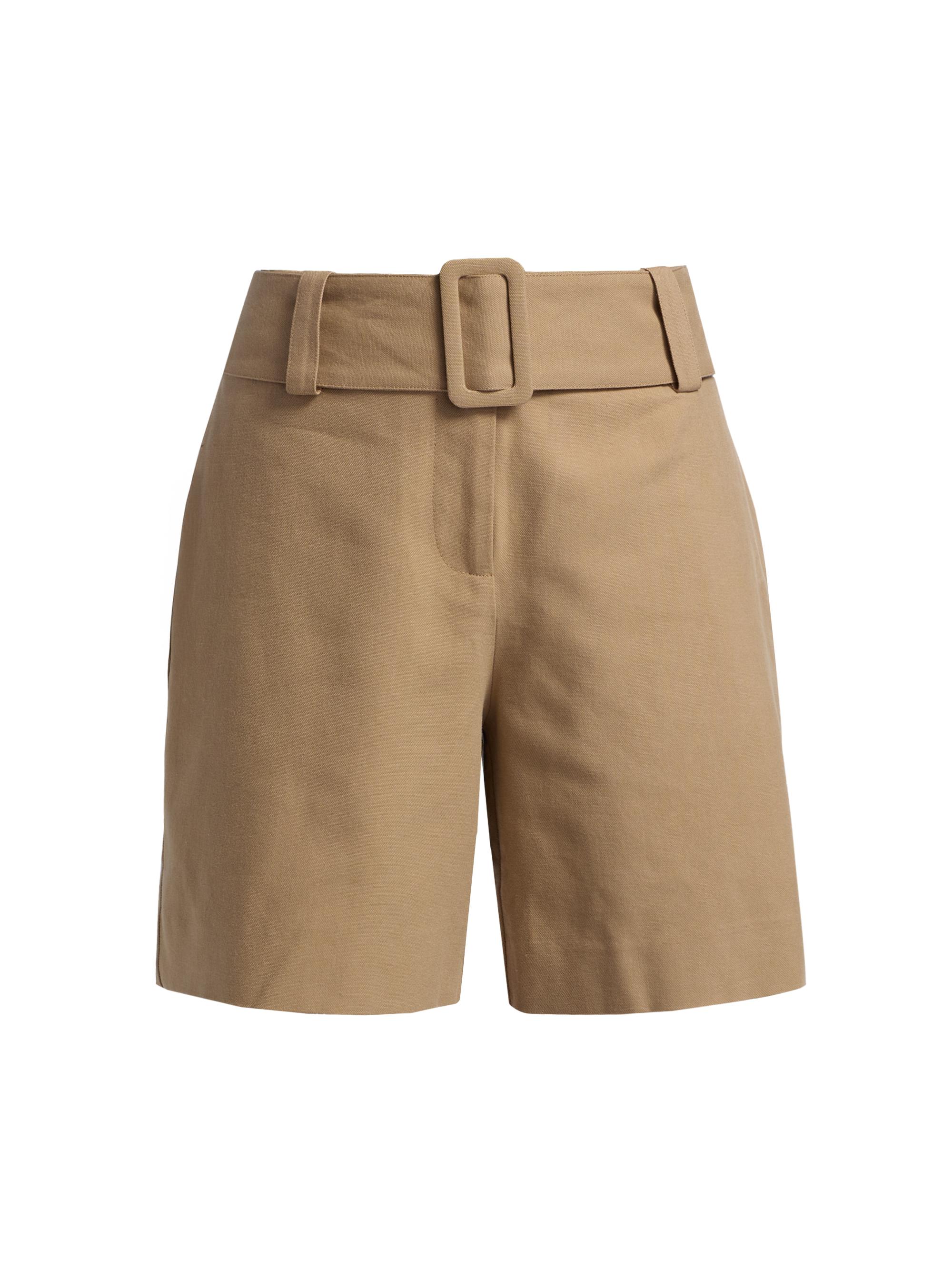 Reiss Women's Harper Belted Shorts - Camel