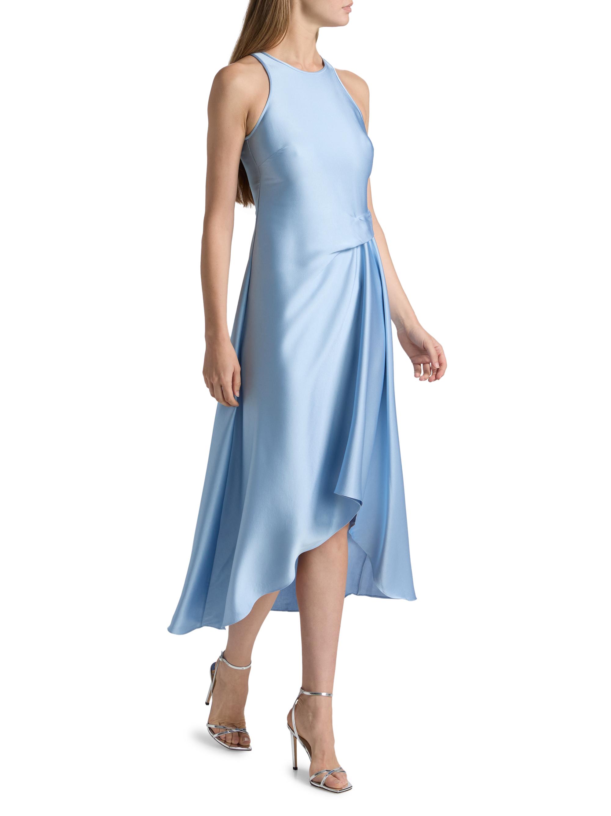 reiss micah satin drape tuck midi dress Reiss Petite Satin Drape Tuck Midi Dress in Burgundy