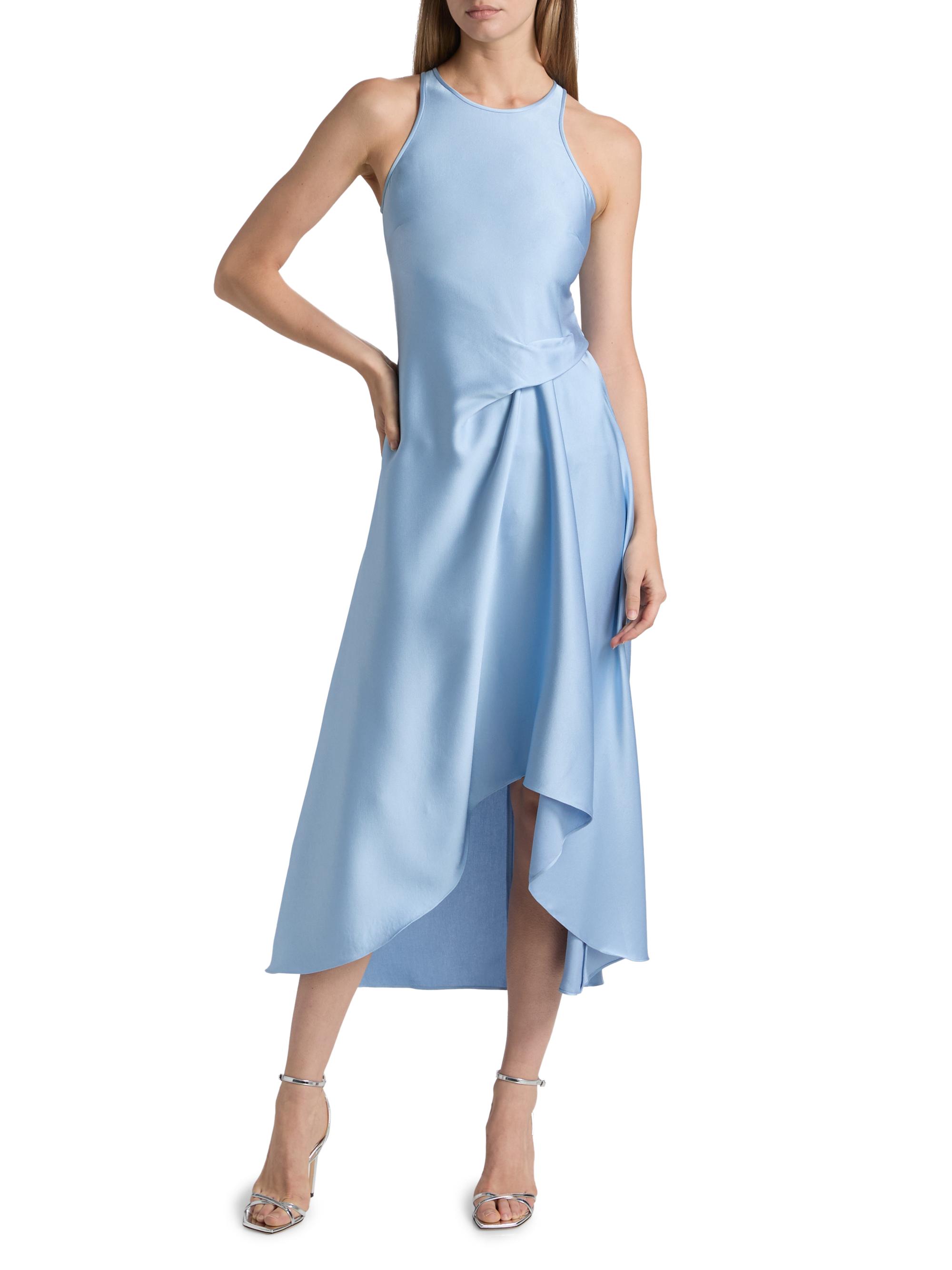 green emerald velvet dress Rent Reiss Micah Satin Drape Midi Dress  Timeless Elegance  Versatile
