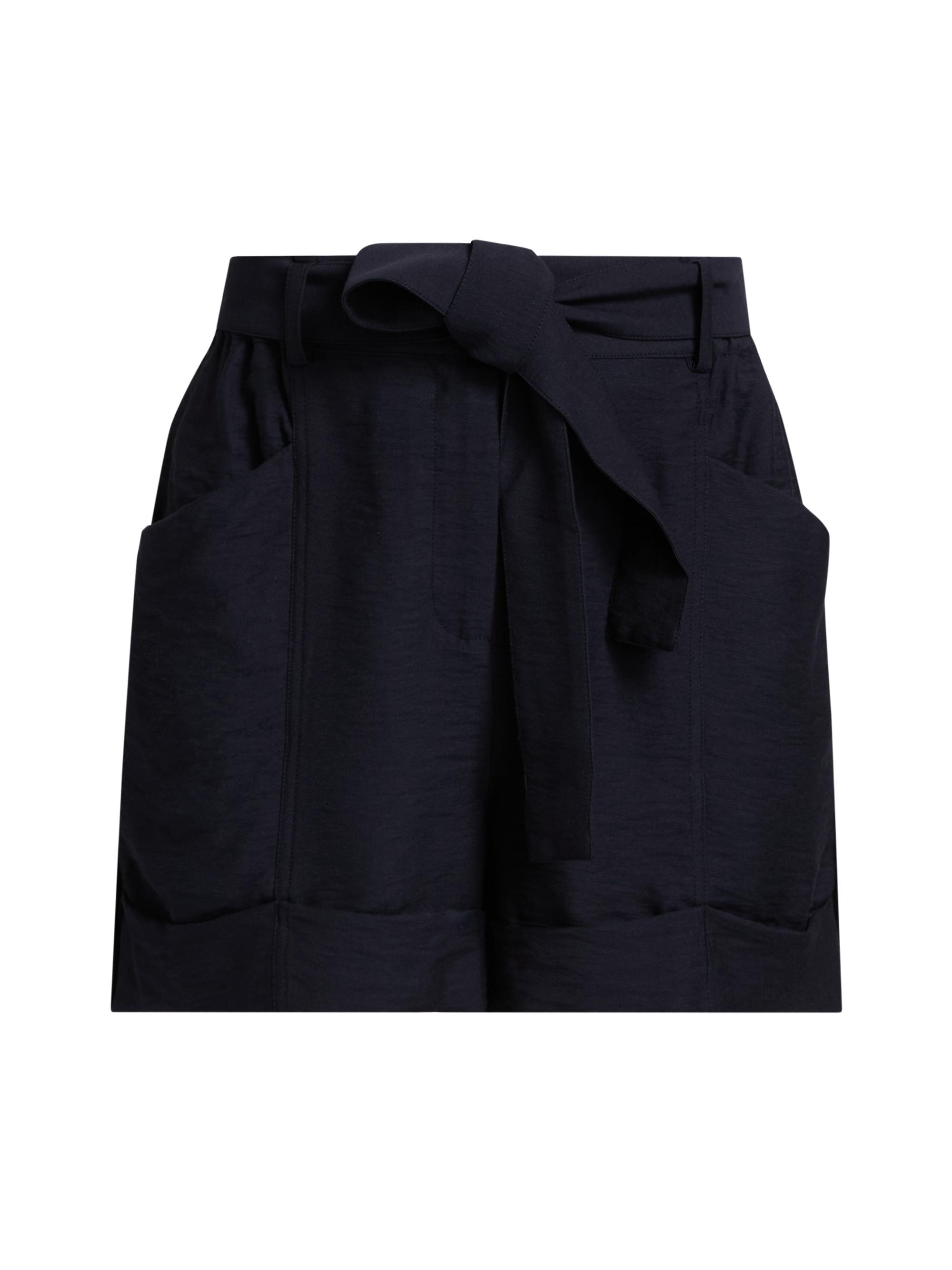 Reiss Women's Avril Belted Shorts - Navy