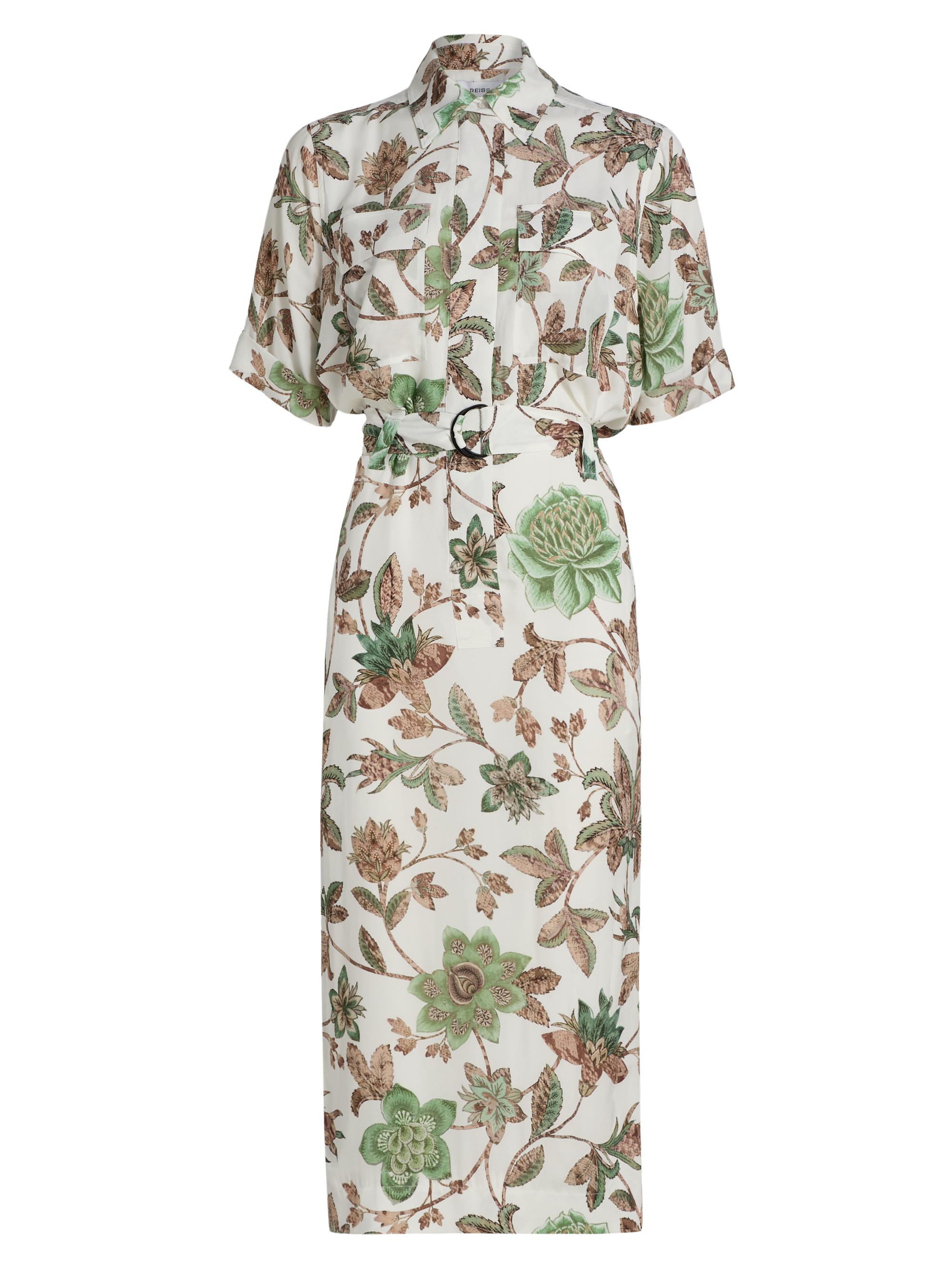 Reiss Women's Faya Floral Belted Shirtdress - Printed