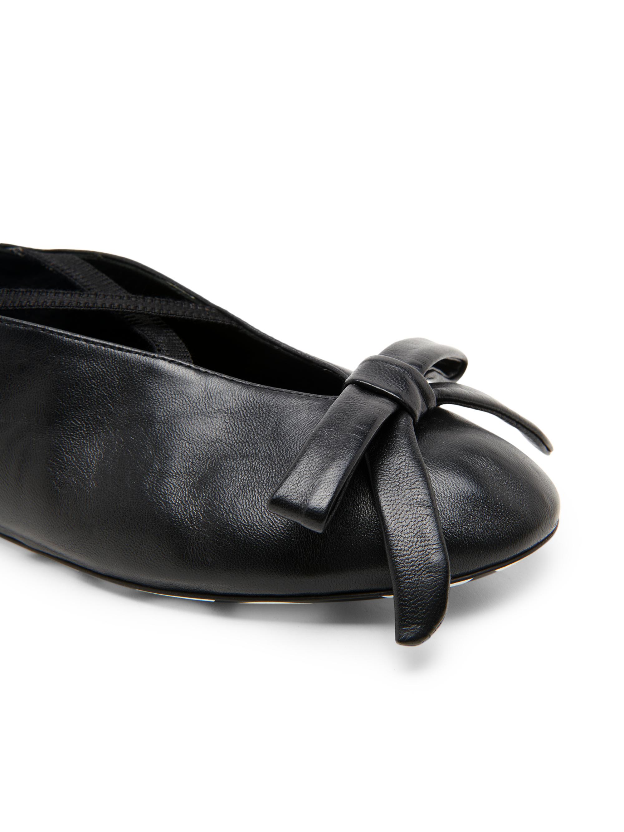 Moschino Corsage Leather Ballet Flats | Saks Fifth Avenue