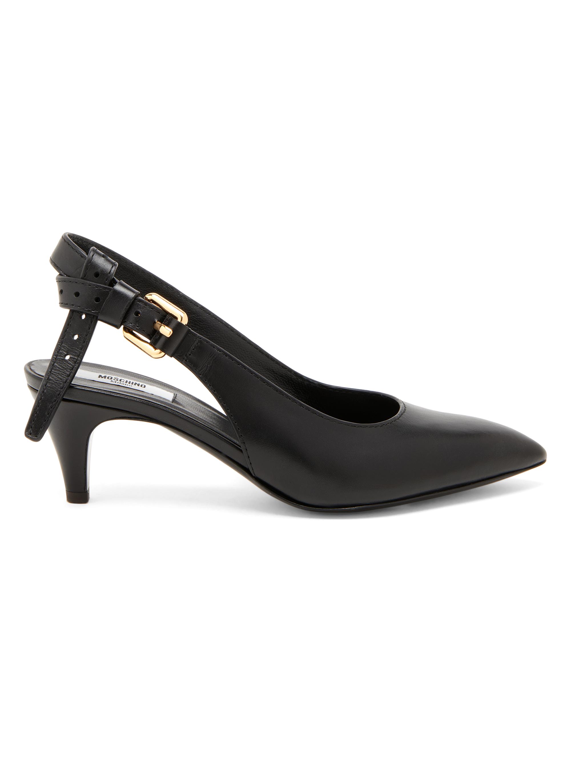 Moschino Women's Tie-Me Leather Pumps - Black