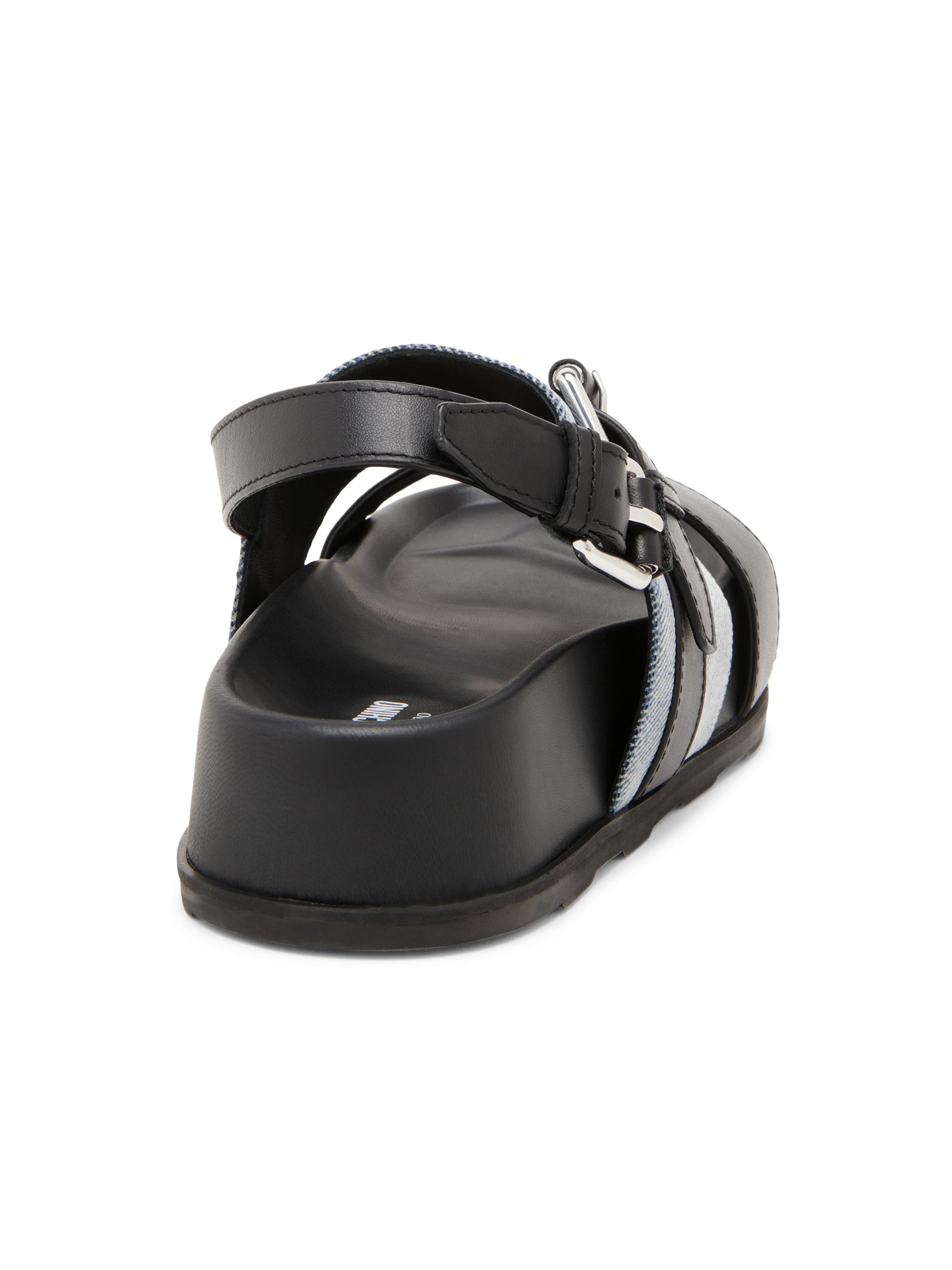Moschino Tie-Me 40MM Denim & Leather Platform Sandals | Saks  display picture 3