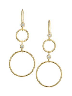 Ippolita Women's Stardust 18K Yellow Gold & 0.23 TCW Diamond Drop Earrings - Yellow Gold