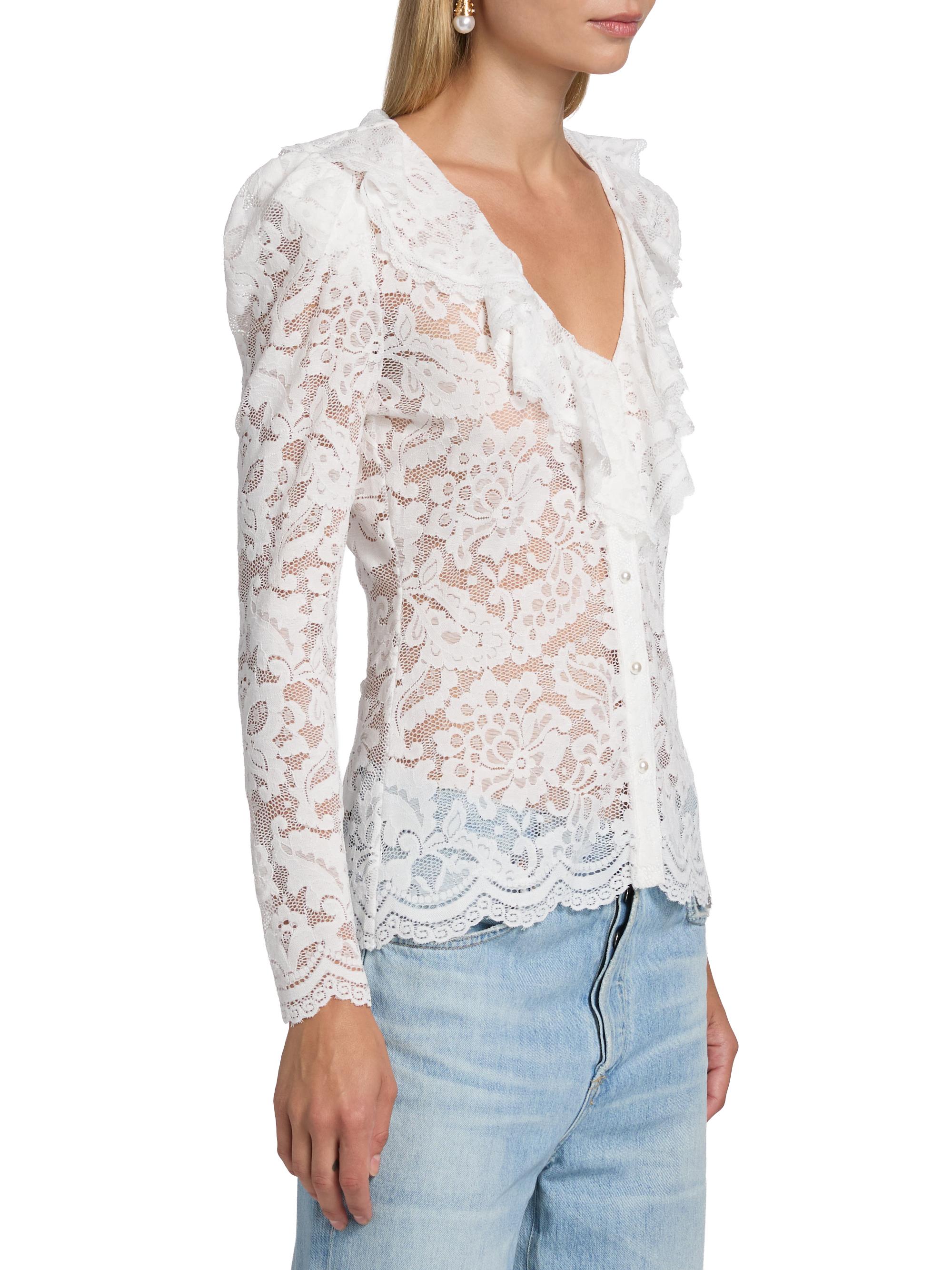 Generation Love Corsa Floral Lace Long-Sleeve Top | Saks Fifth Avenue