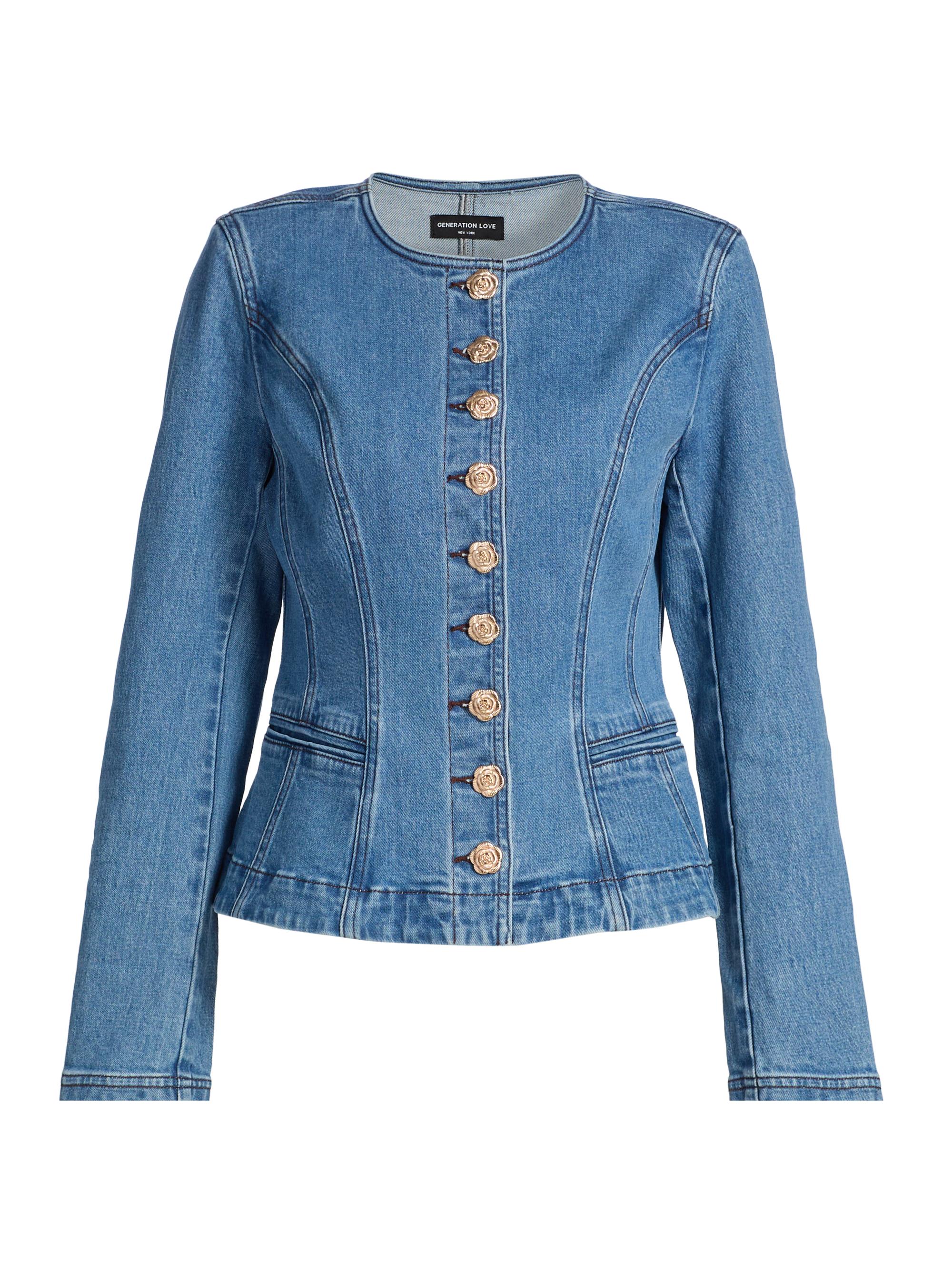 Generation Love Women's Ophelia Denim Jacket - Star Light Blue