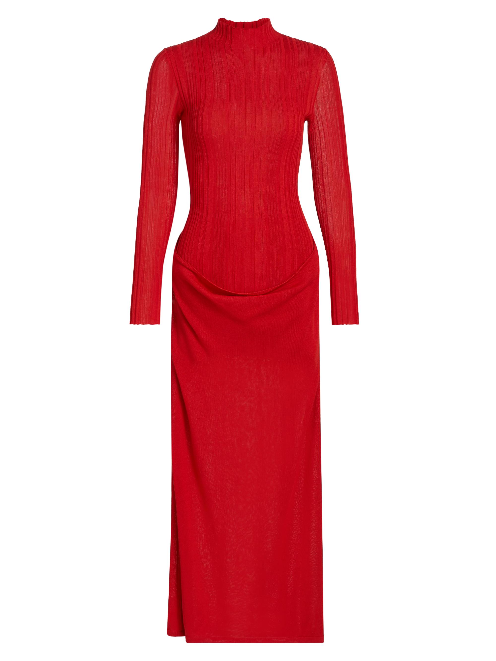 Significant Other Women's Yasmine Rib-Knit Maxi Dress - Cherry