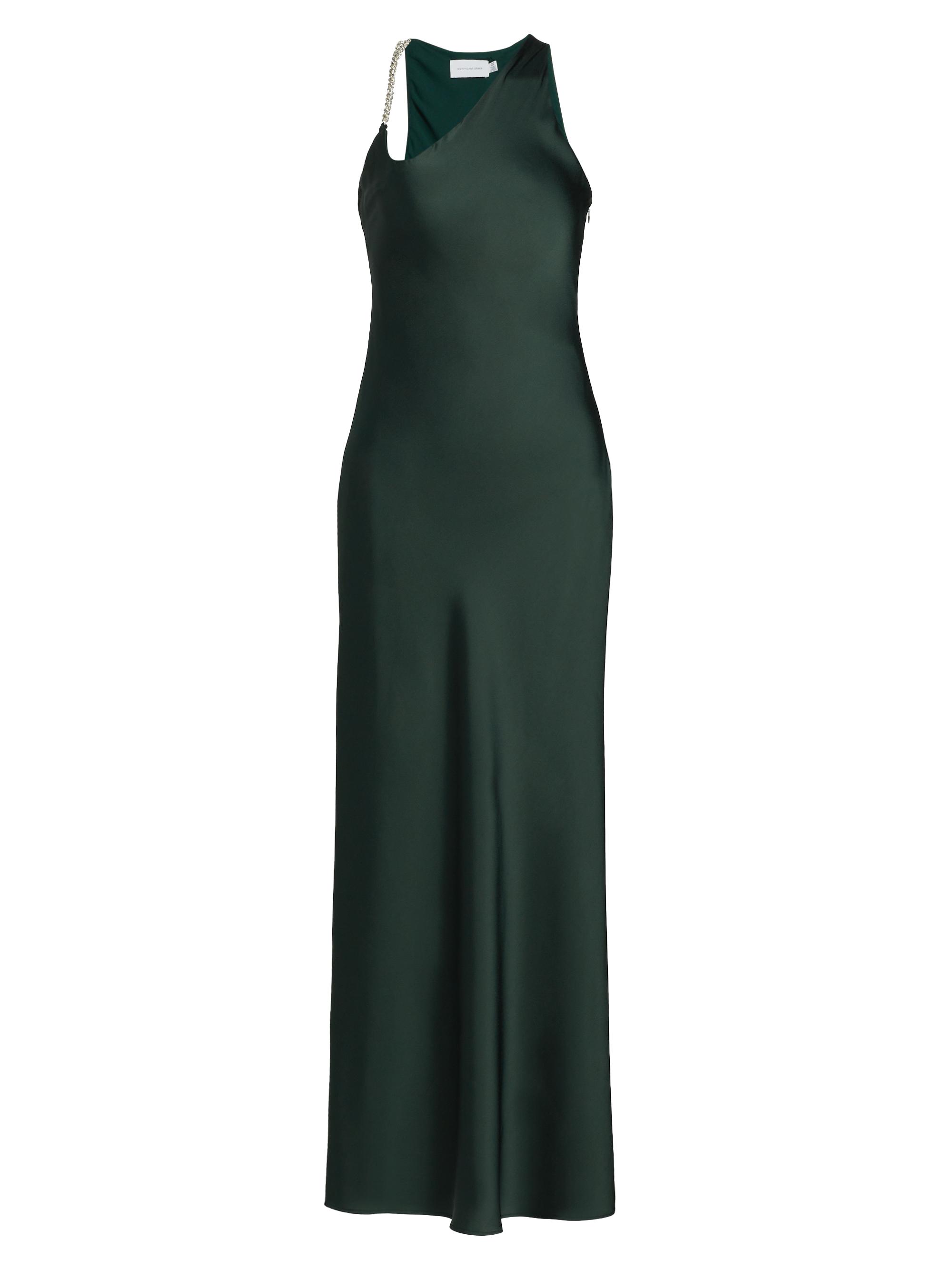 Significant Other Women's Abbey Satin Trapeze Maxi Dress - Emerald