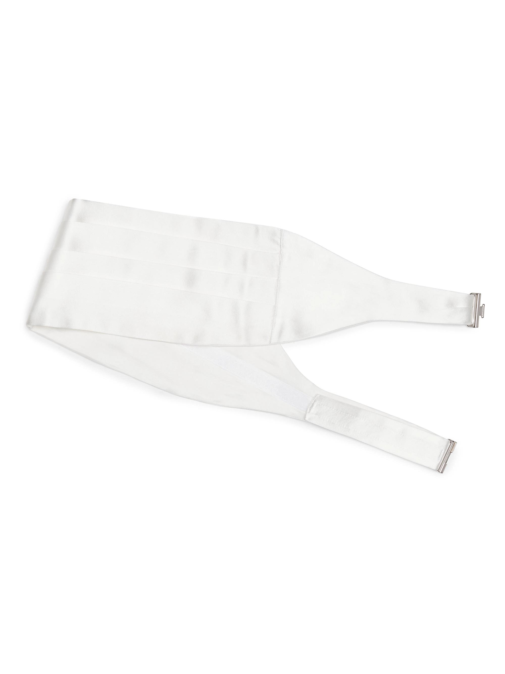 Brunello Cucinelli Men's Silk and Cotton Satin Cummerbund - White