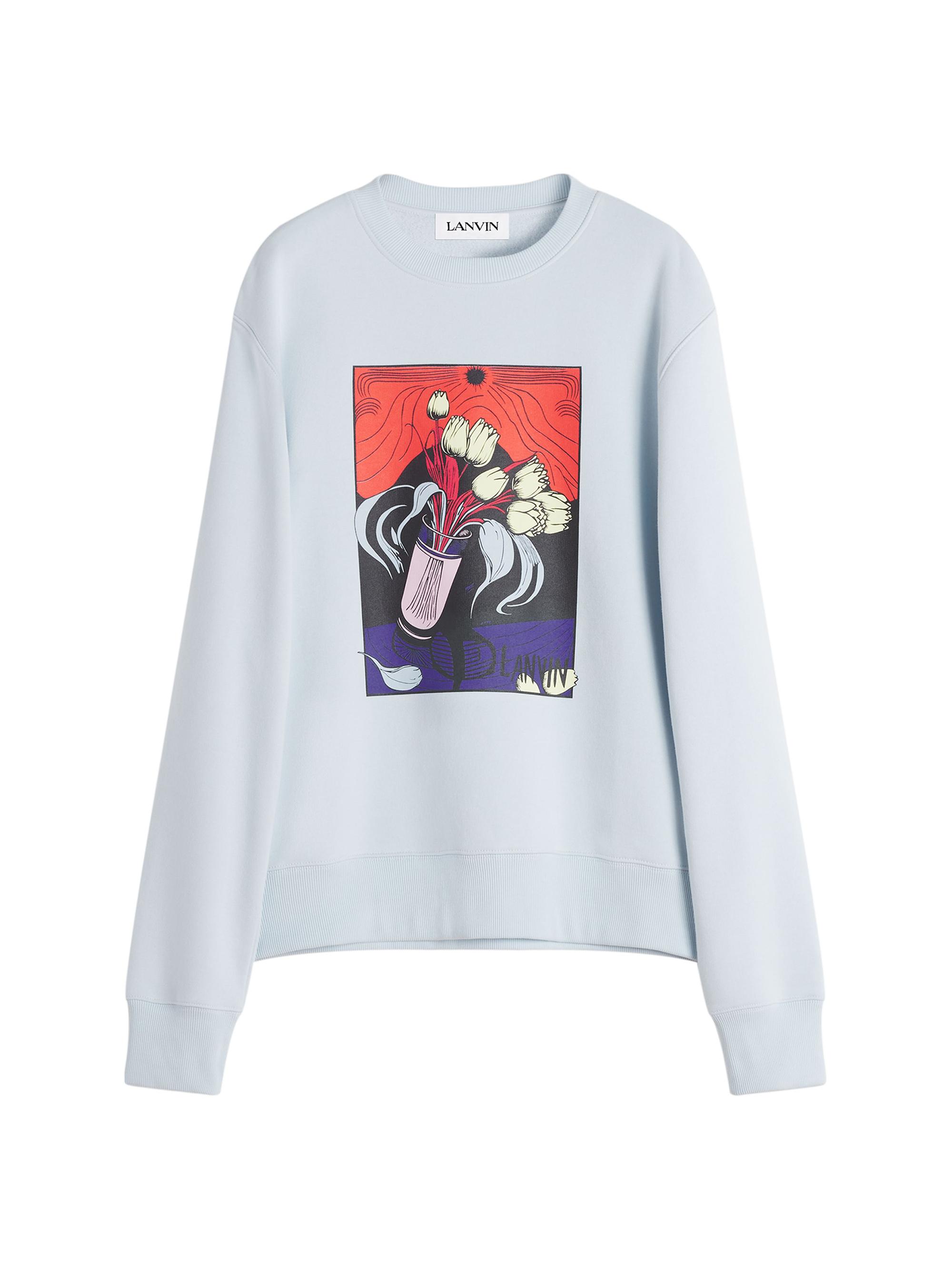 Lanvin Men's Printed Sweatshirt - Chambray