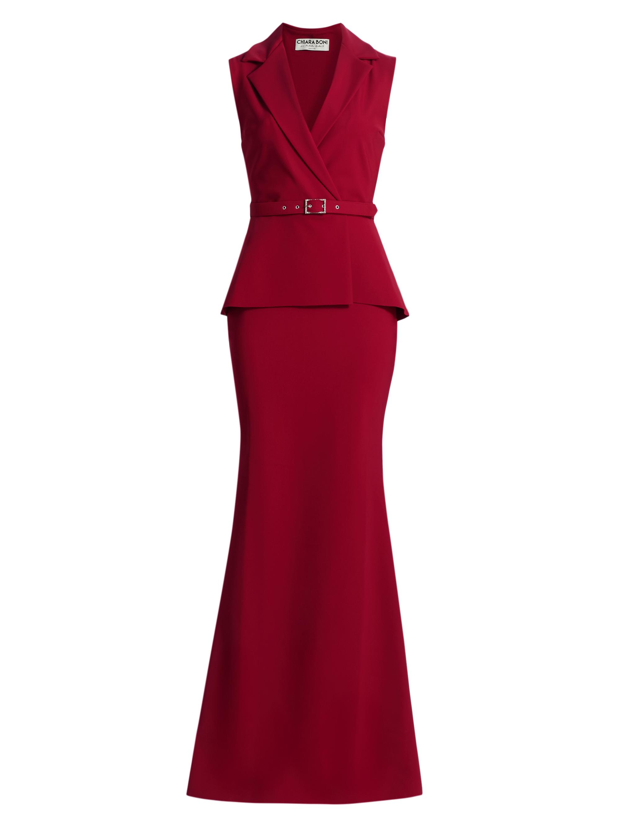 Chiara Boni La Petite Robe Women's Thadira Jersey Sleeveless Gown - Garnet