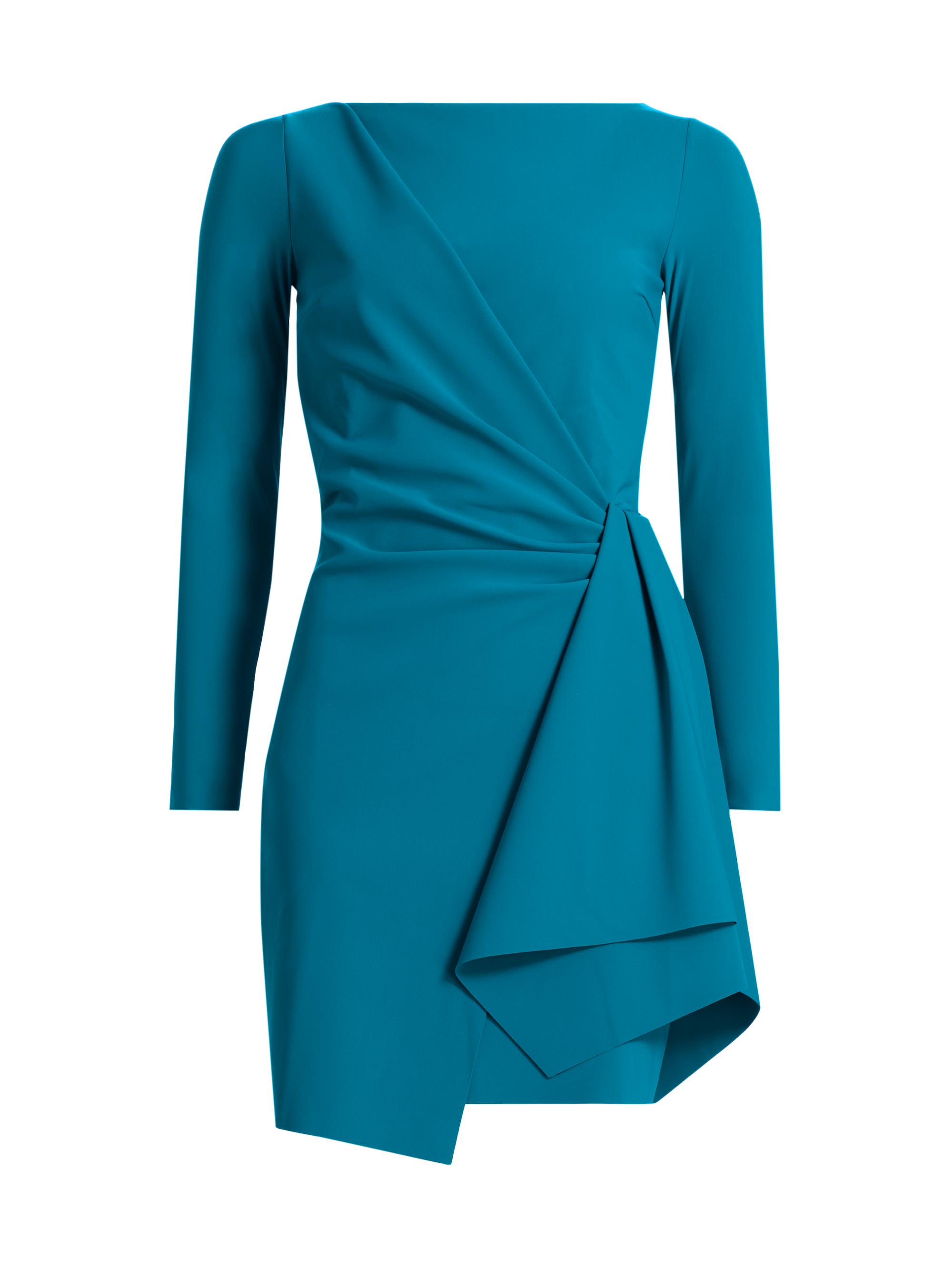 Chiara Boni La Petite Robe Women's Pariza Gathered Cocktail Minidress - Teal Blue