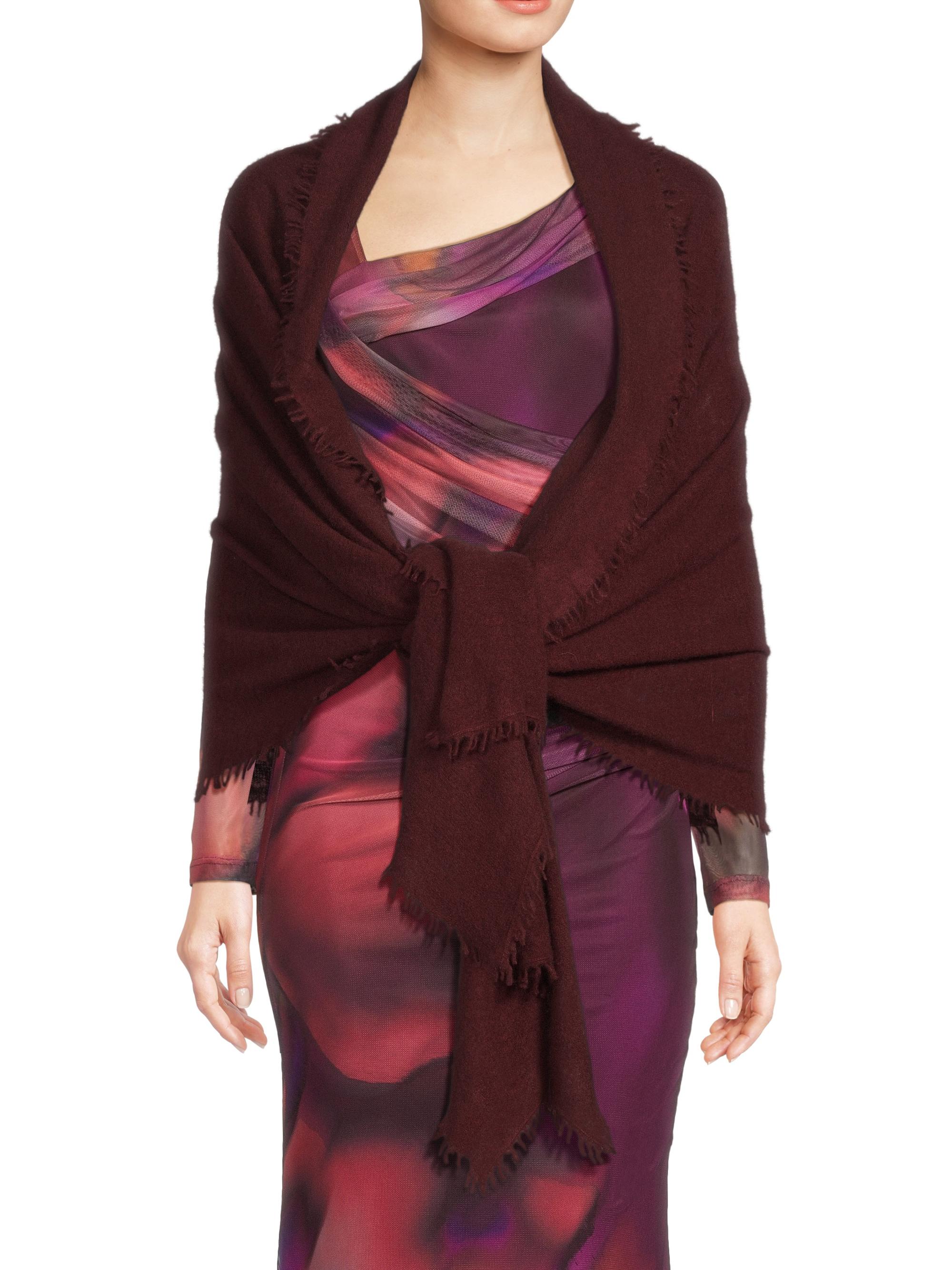 Denis Colomb Women's Fuzzy Feutre Shawl - Tibetan Red Monk