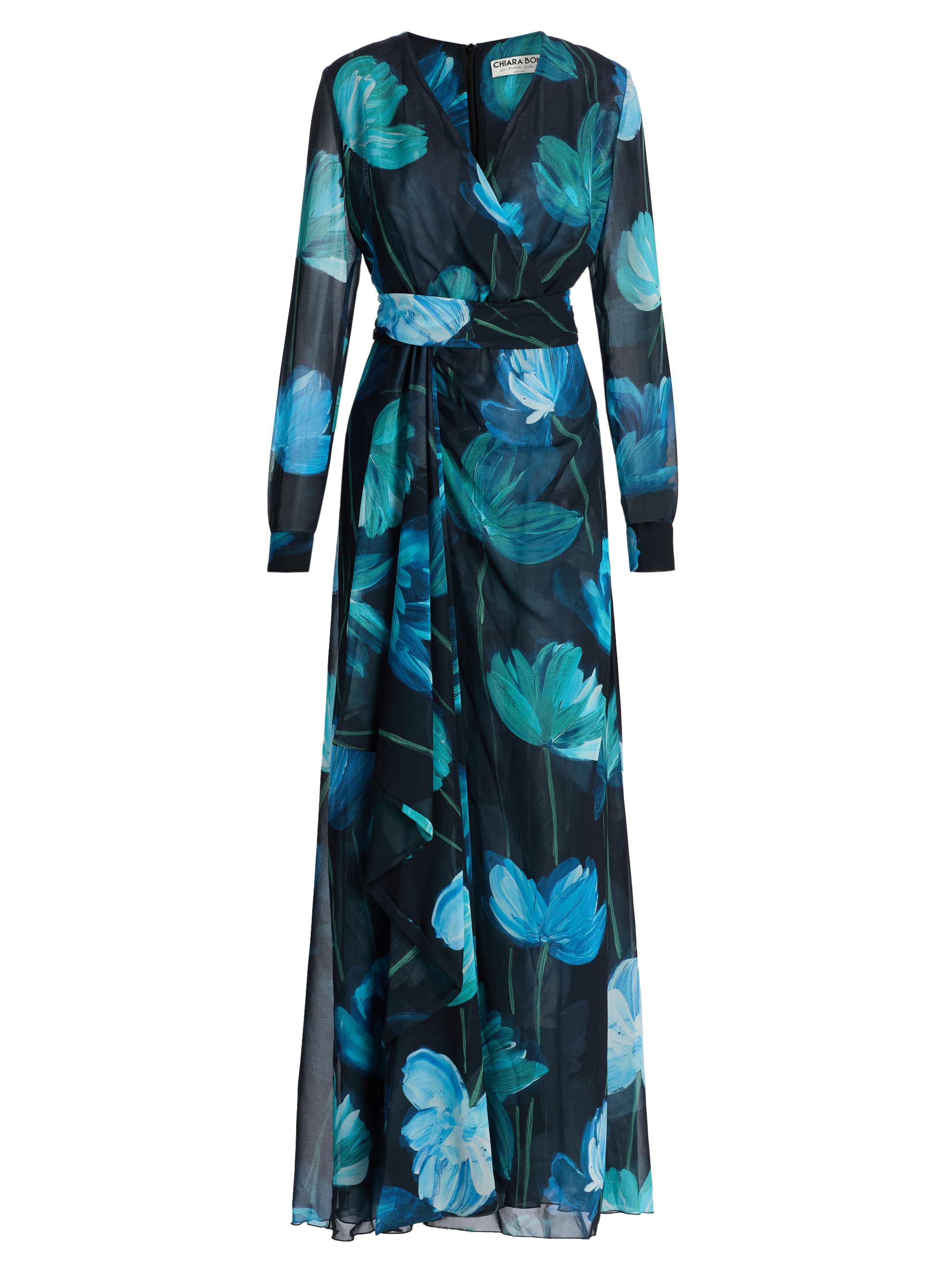 Chiara Boni La Petite Robe Women's Flisky Floral Georgette Gown - Donna Blue