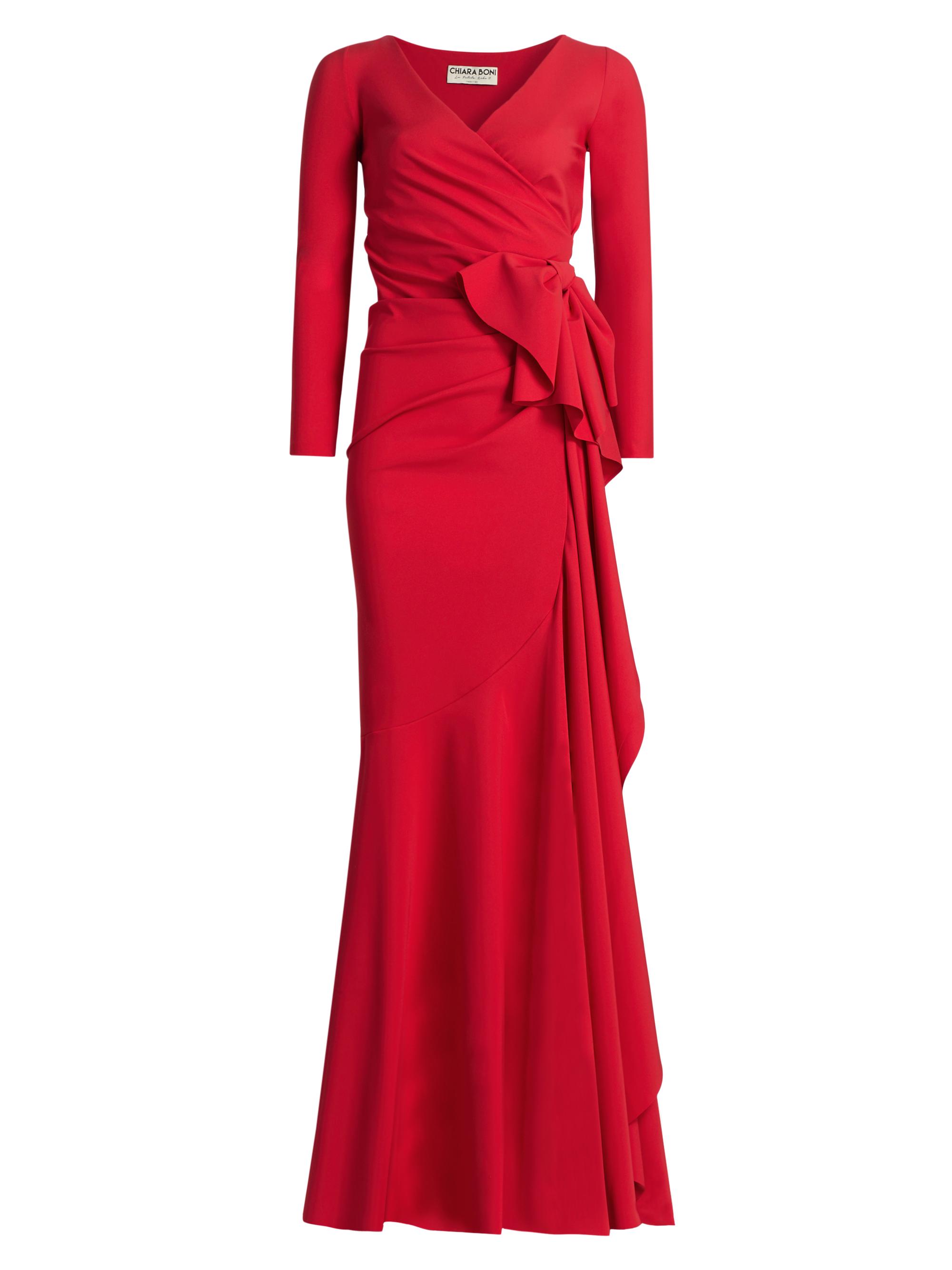Chiara Boni La Petite Robe Women's Maco Ruffled Stretch-Jersey Gown - Passion