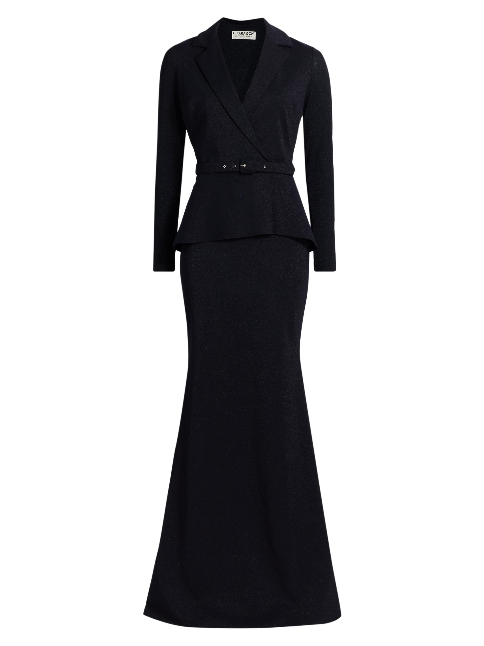Chiara Boni La Petite Robe Women's Thadira Jersey V-Neck Gown - Midnight