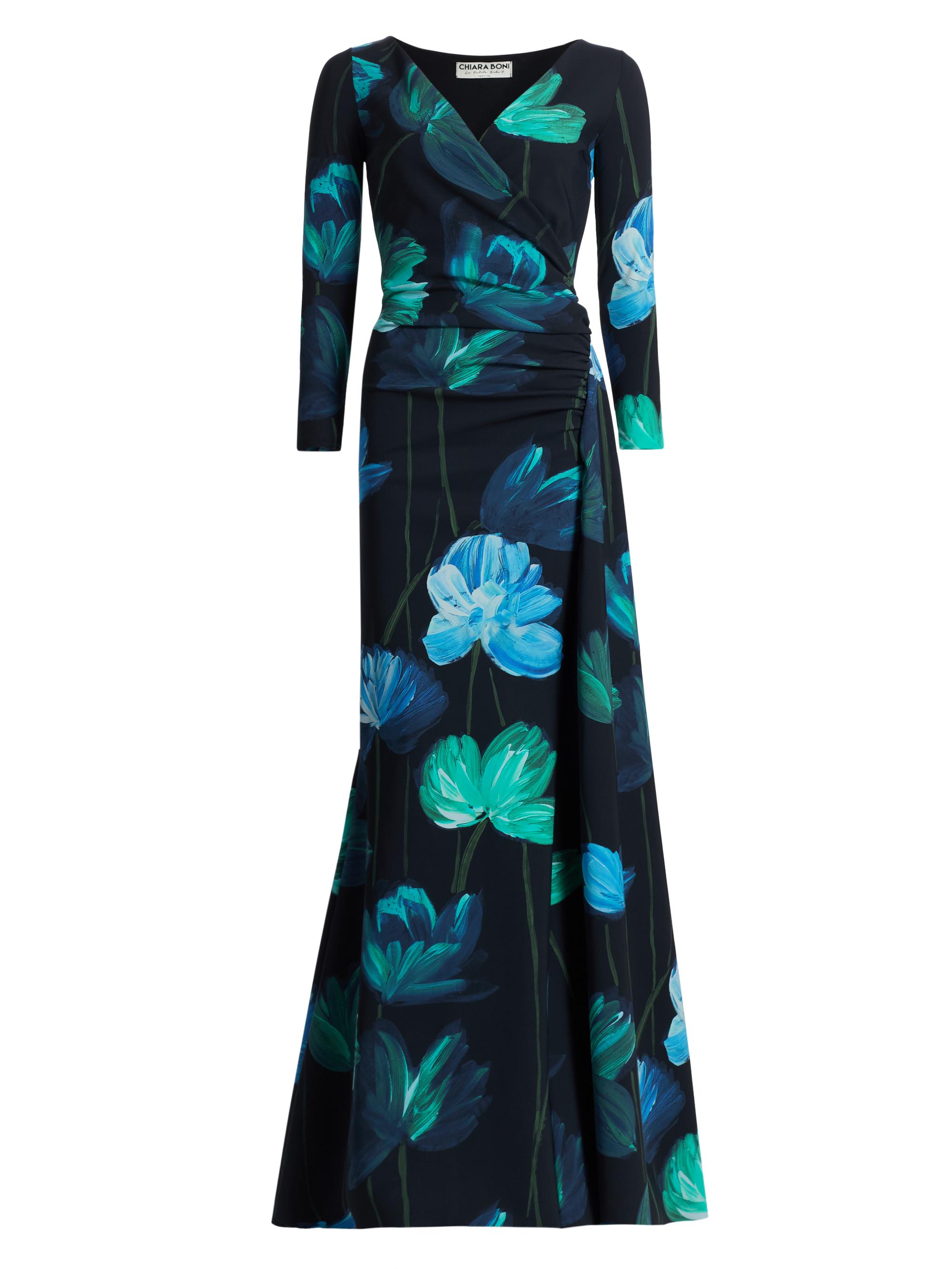 Chiara Boni La Petite Robe Women's Koly Floral Stretch-Jersey Gown - Donna Blue