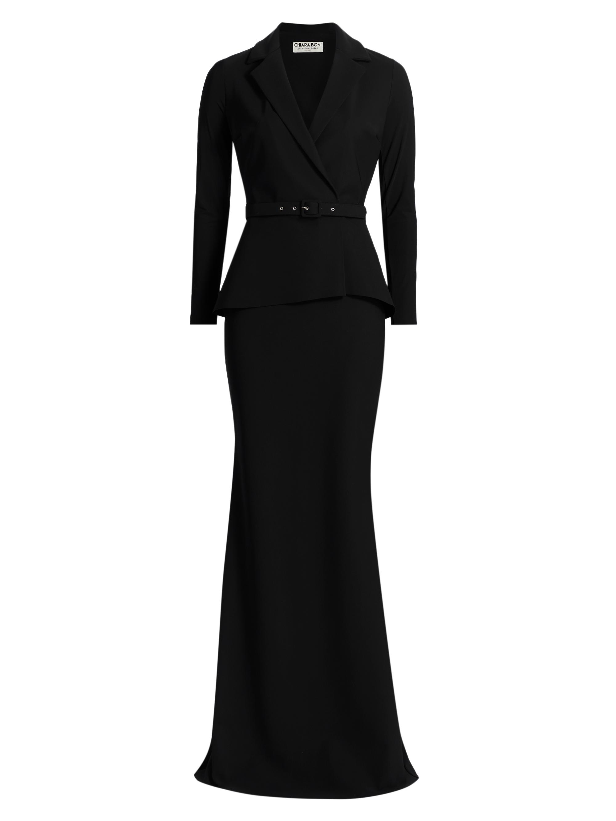 Chiara Boni La Petite Robe Women's Thadira Jersey V-Neck Gown - Black