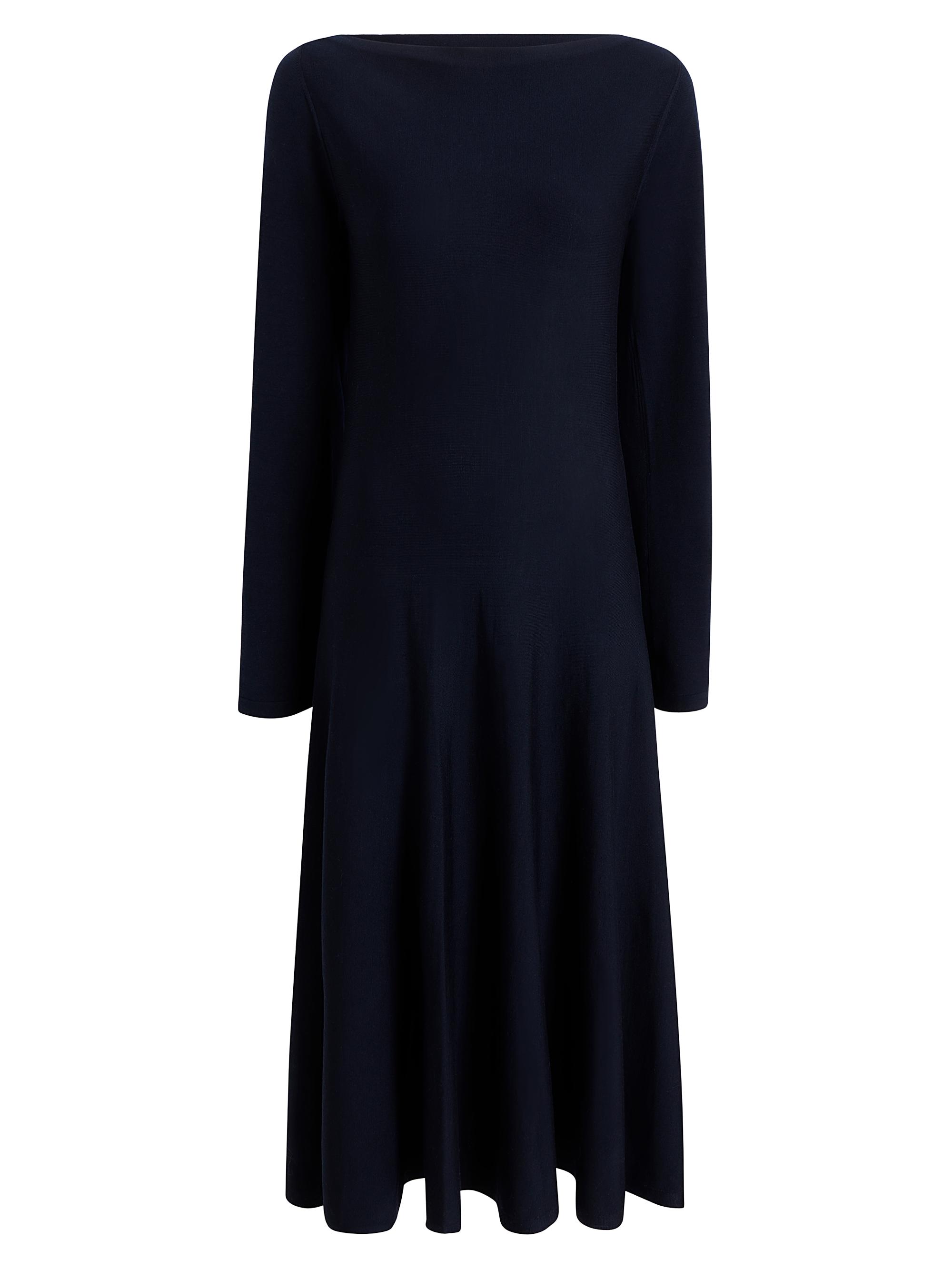 Khaite Women's Ruth Virgin Wool Maxi Dress - Midnight Navy