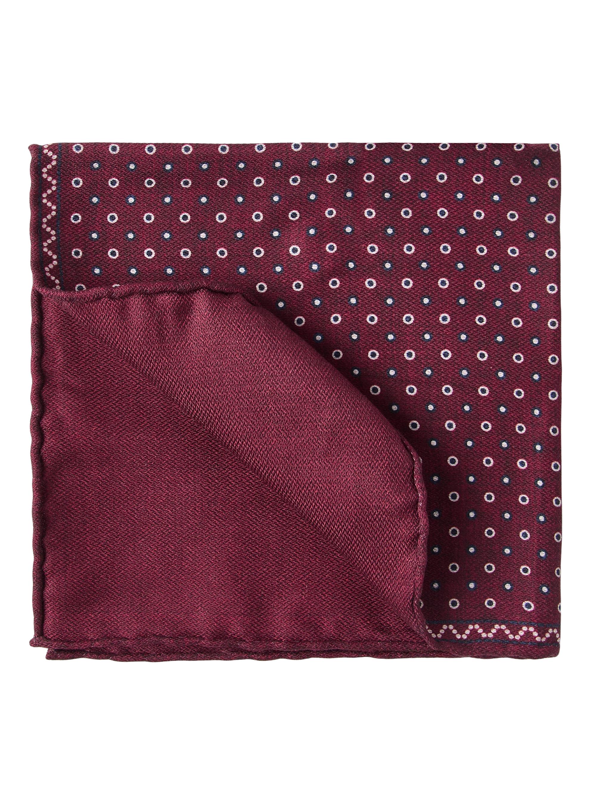 Brunello Cucinelli Men's Spotted Silk Pocket Square - Bordeaux