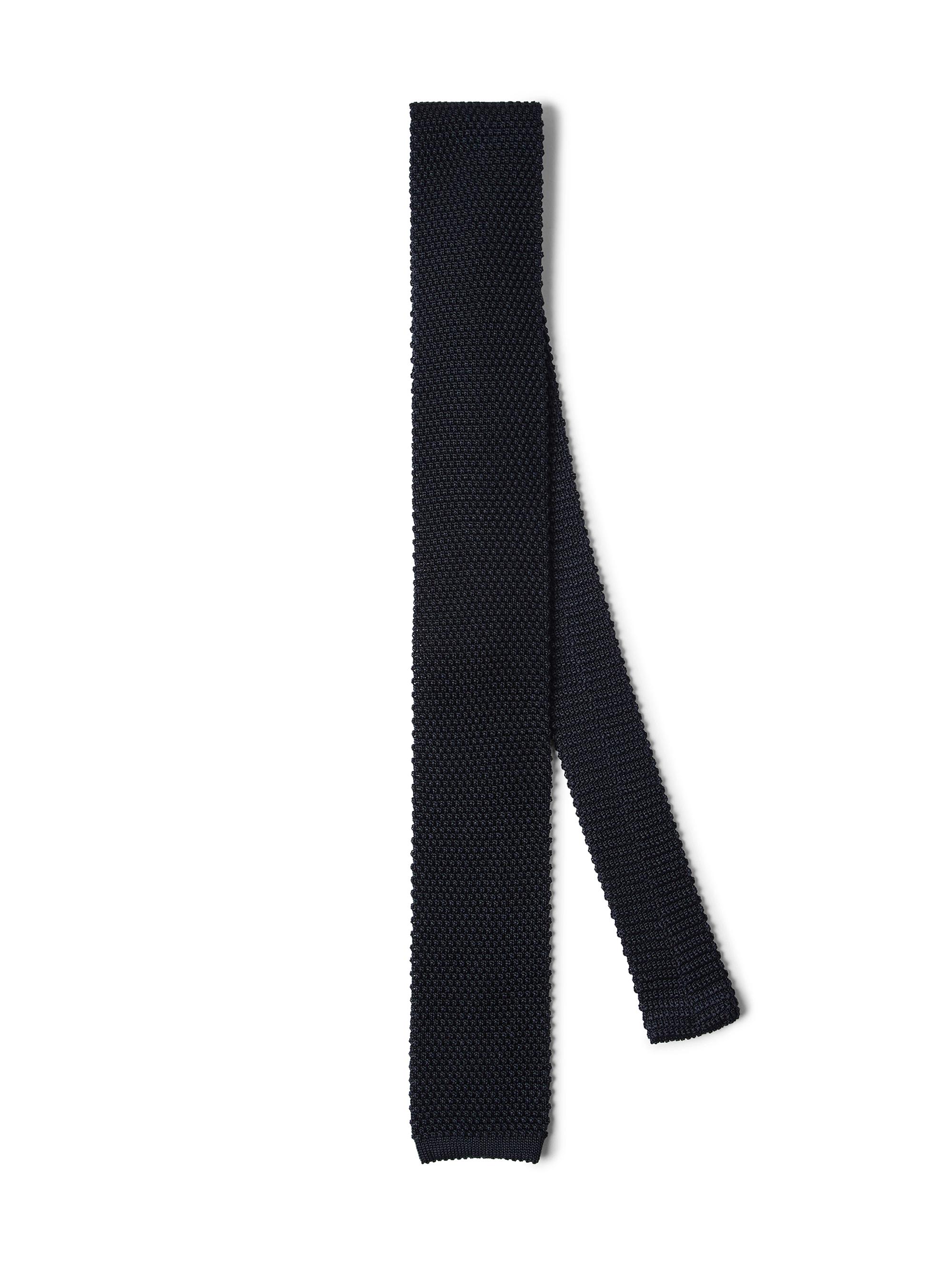 Brunello Cucinelli Men's Silk Knit Tie - Navy Blue