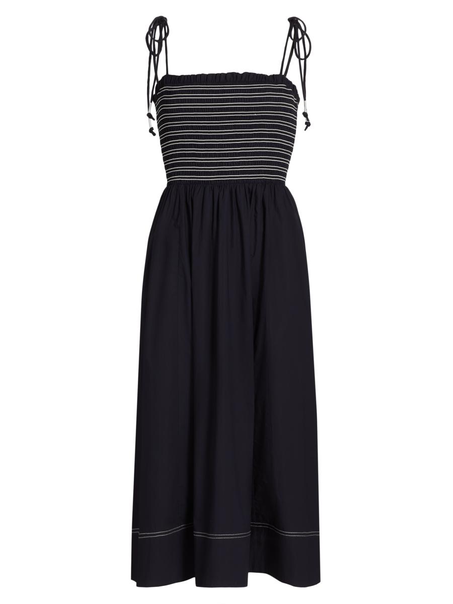 veronica beard blige stripe a line midi dress Veronica Beard