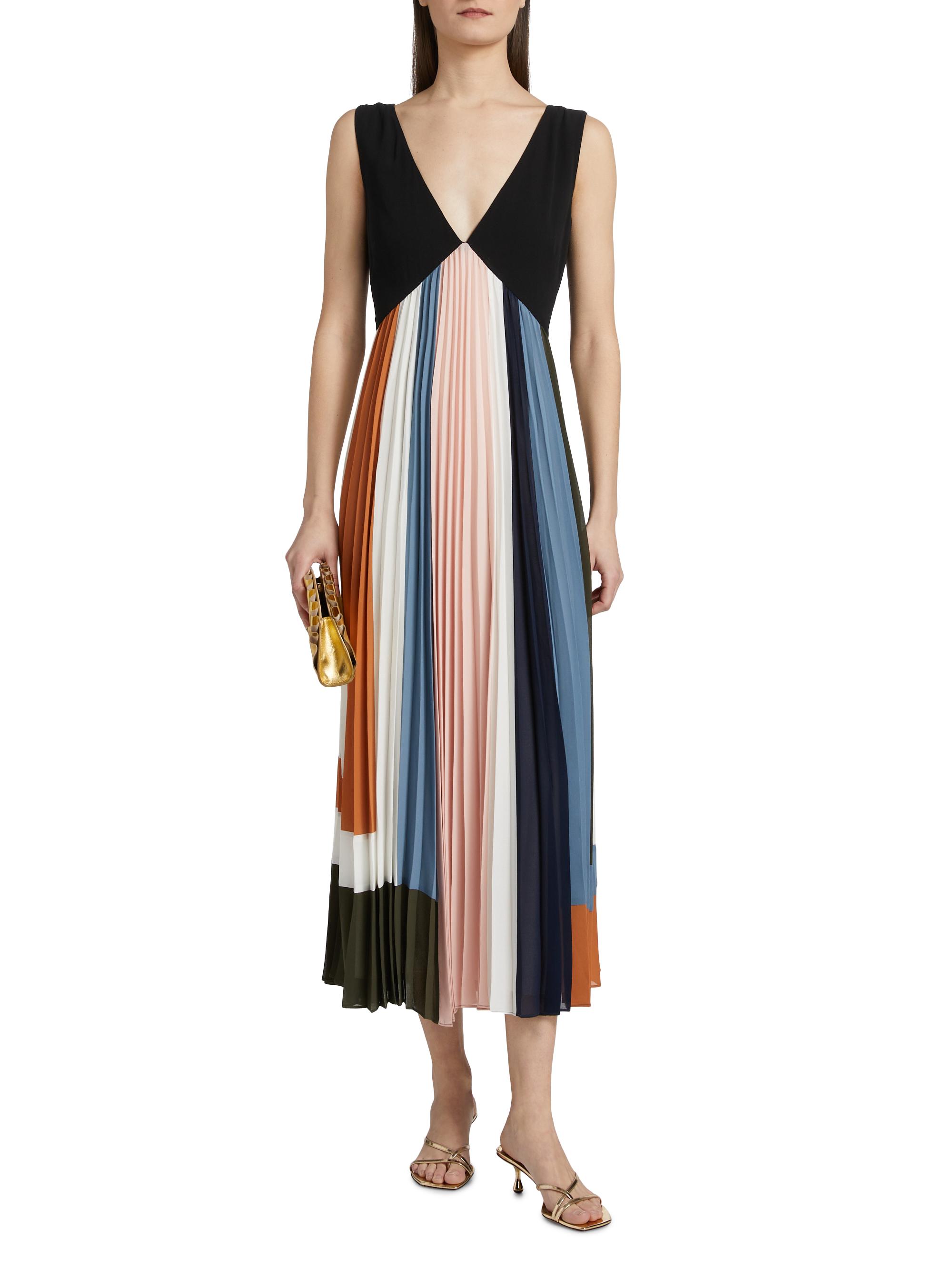 Veronica Beard Nelly Colorblock Midi-Dress | Saks Fifth Avenue