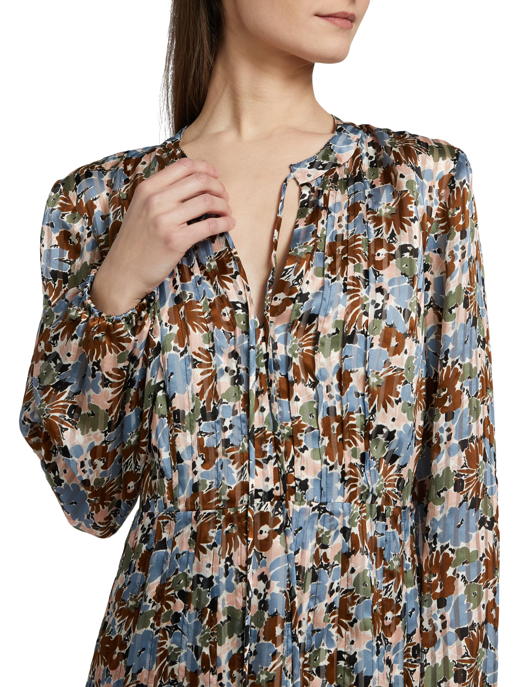 Veronica Beard Nyjah Silk Floral Minidress | Saks Fifth Avenue