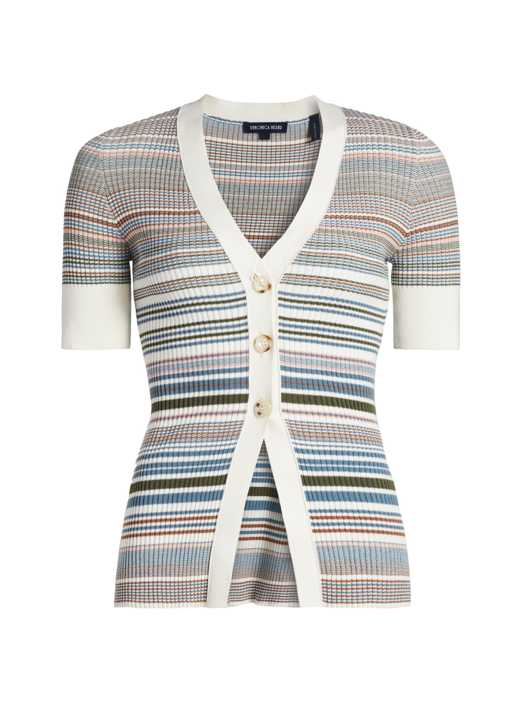 Veronica Beard Women's Fawne Cotton Stripe Cardigan
