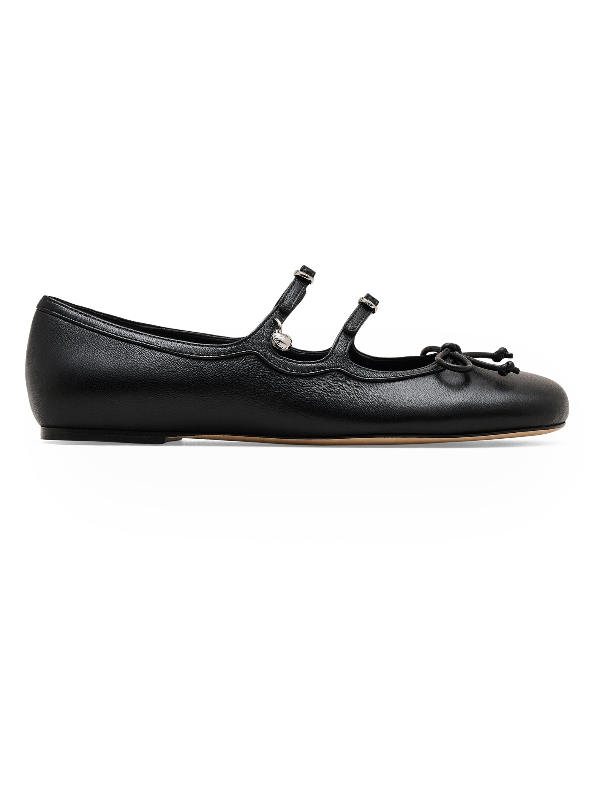 Marc Jacobs Women's The Kiki Bow-Detail Leather Ballerina Flats - Black