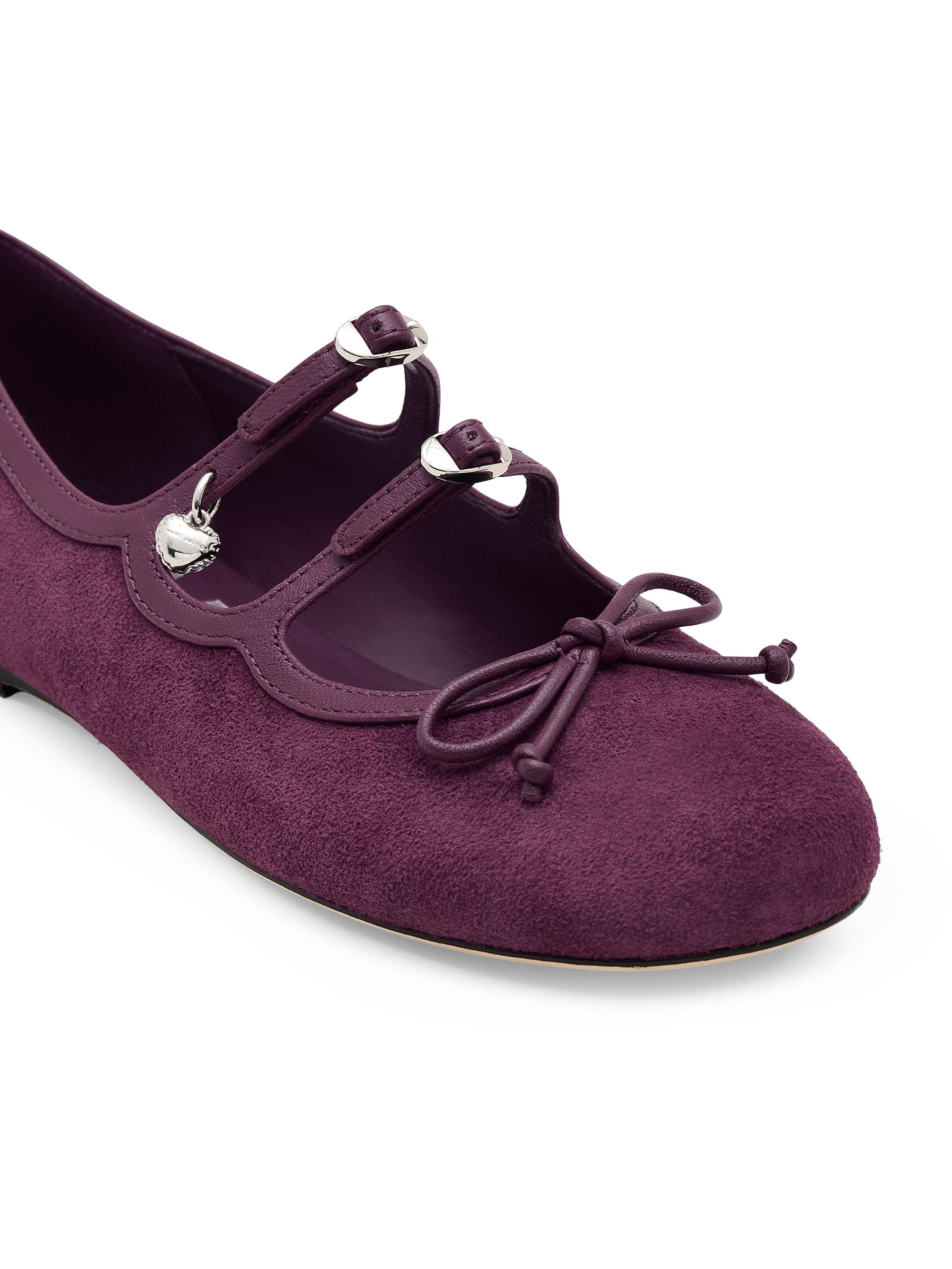 Marc Jacobs The Kiki Bow-Detailed Suede Ballerina Flats | Saks