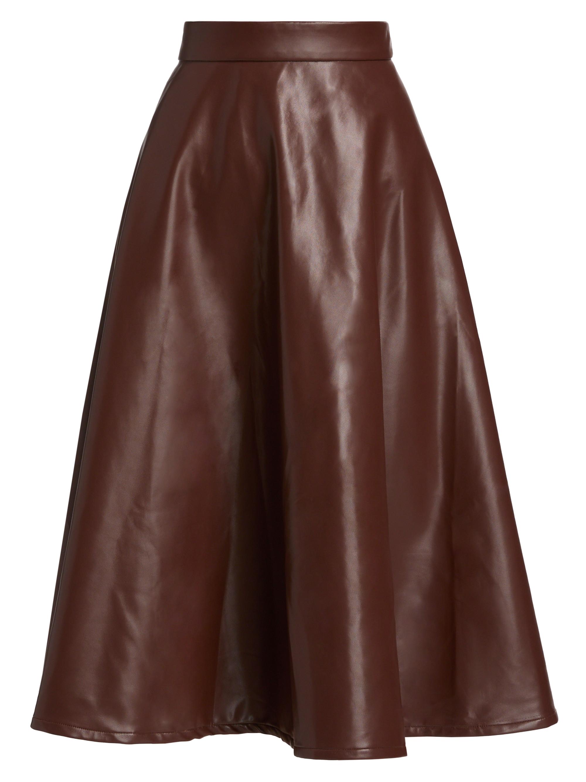 Brandon Maxwell Preston Leather Trumpet Midi-Skirt | Saks Fifth Avenue