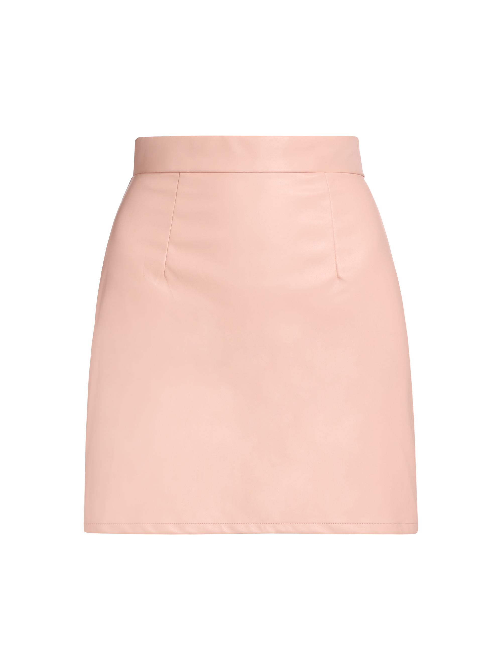 Mariandree Gaitan Women's Identity Julianna Faux Leather Miniskirt - Pink