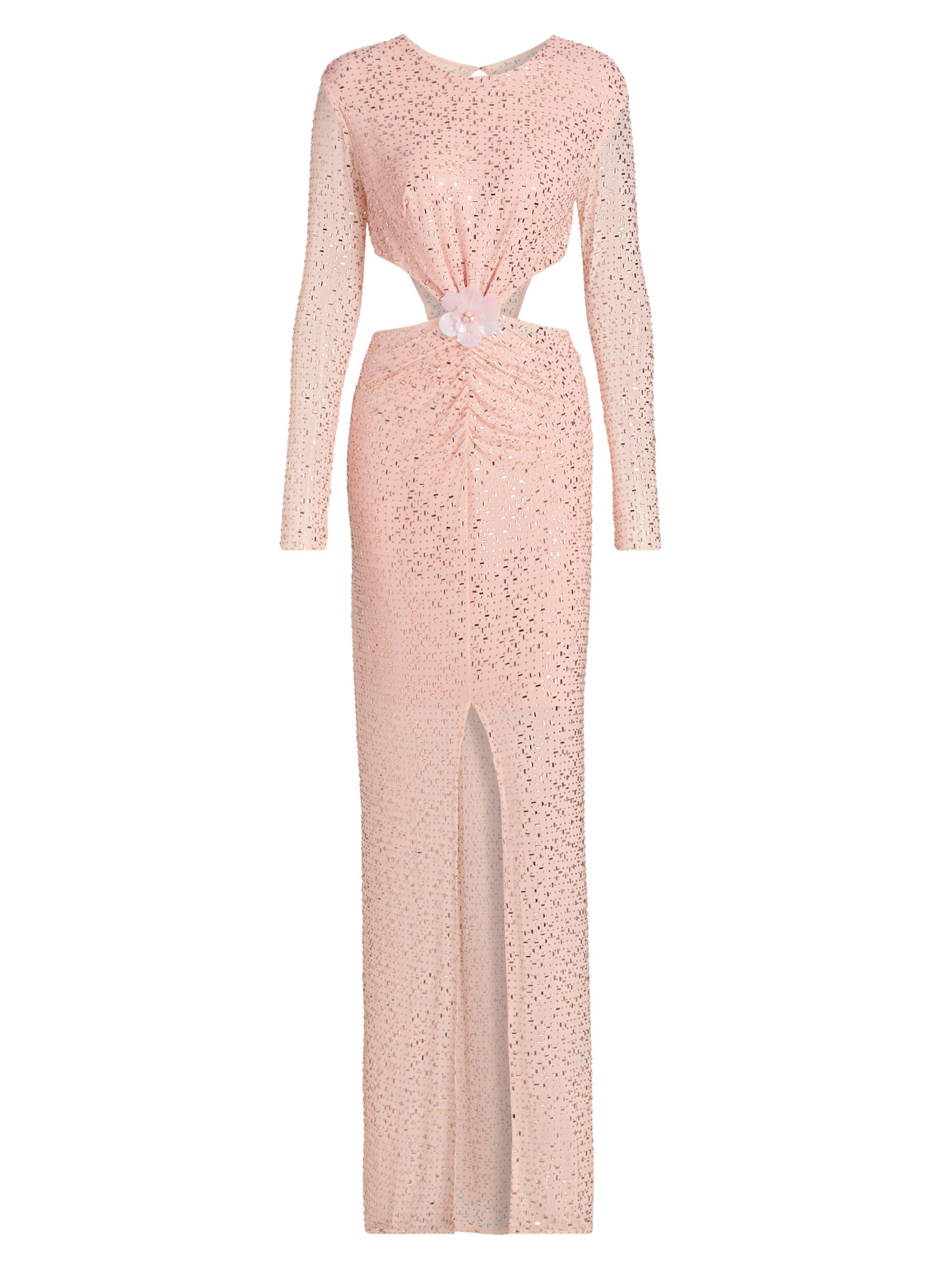 Mariandree Gaitan Women's Identity Valentina Embellished Sheer Lace Dress - Pink