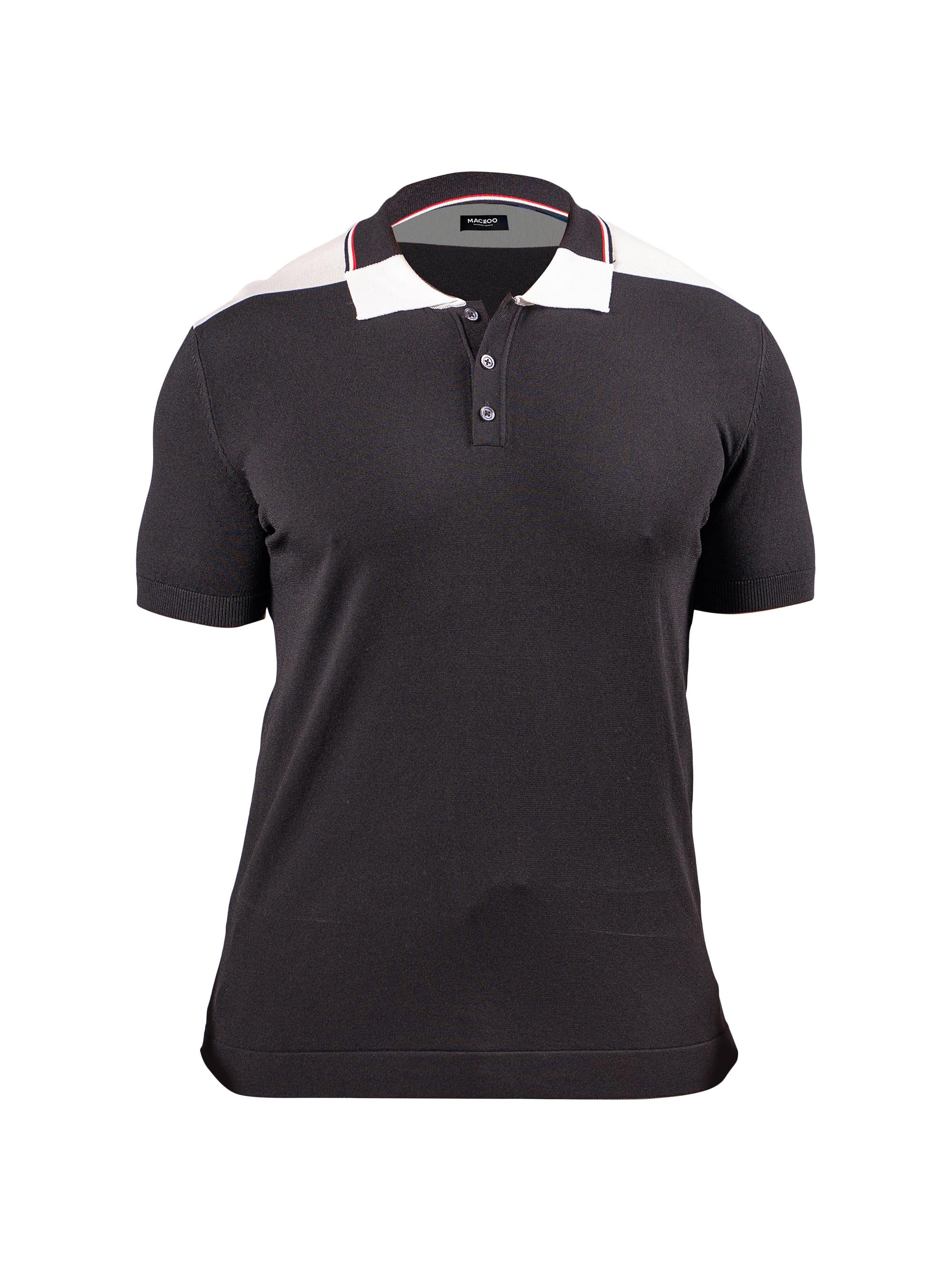 Maceoo Men's Polo Tip Shirt - Black
